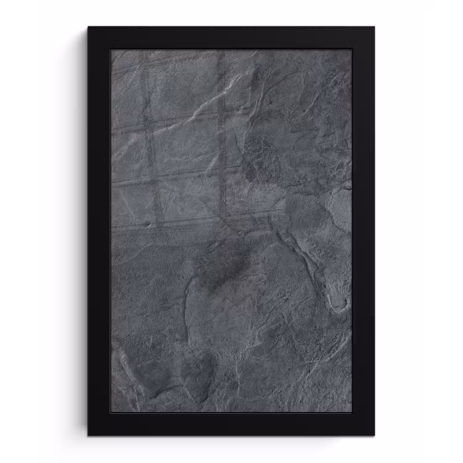 Grijs - Beton - Leisteen - Structuur - Retro fotolijst zwart zonder passe partout klein -3d