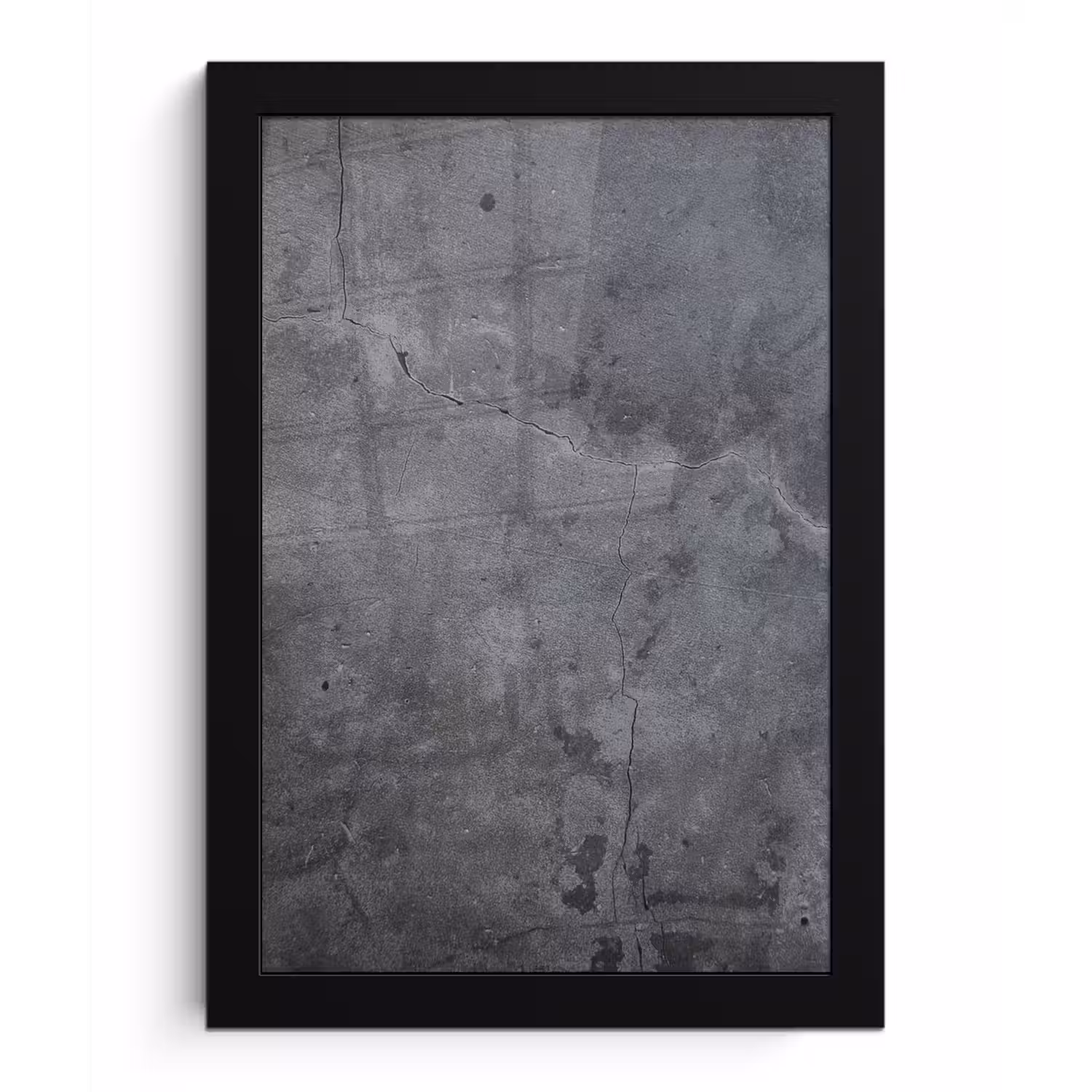 Industrieel - Beton - Grijs - Leisteen - Retro fotolijst zwart zonder passe partout klein -3d