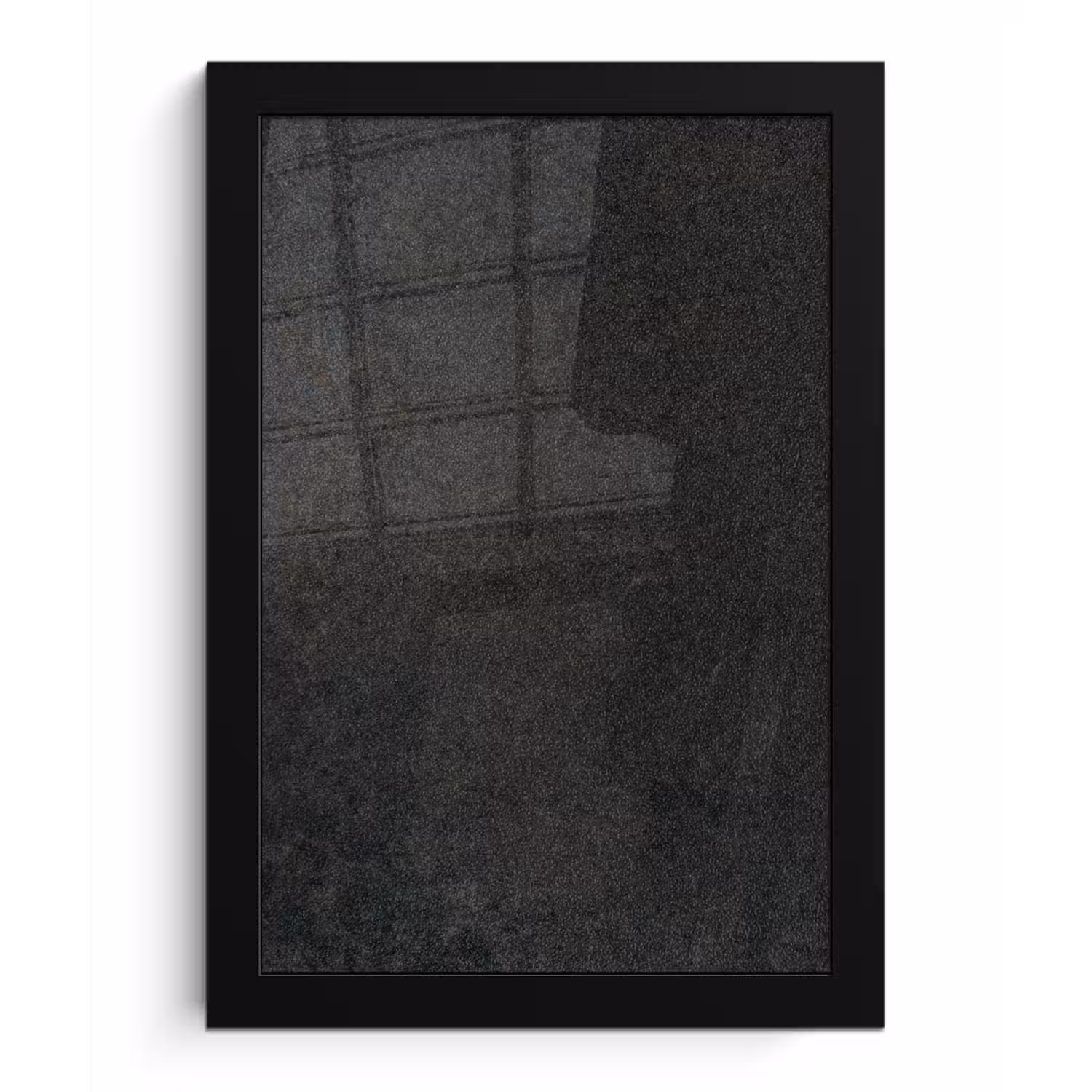 Industrieel - Beton - Grijs - Structuren - Retro fotolijst zwart zonder passe partout klein -3d