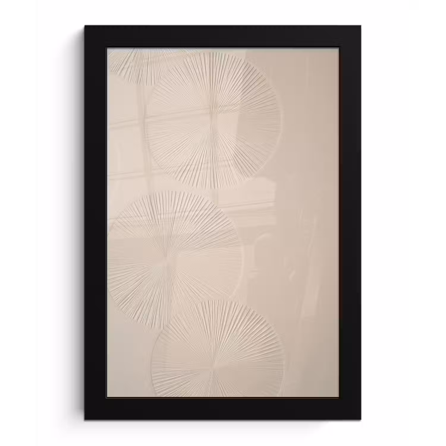 Japandi - Beige - Modern fotolijst zwart zonder passe partout klein -3d