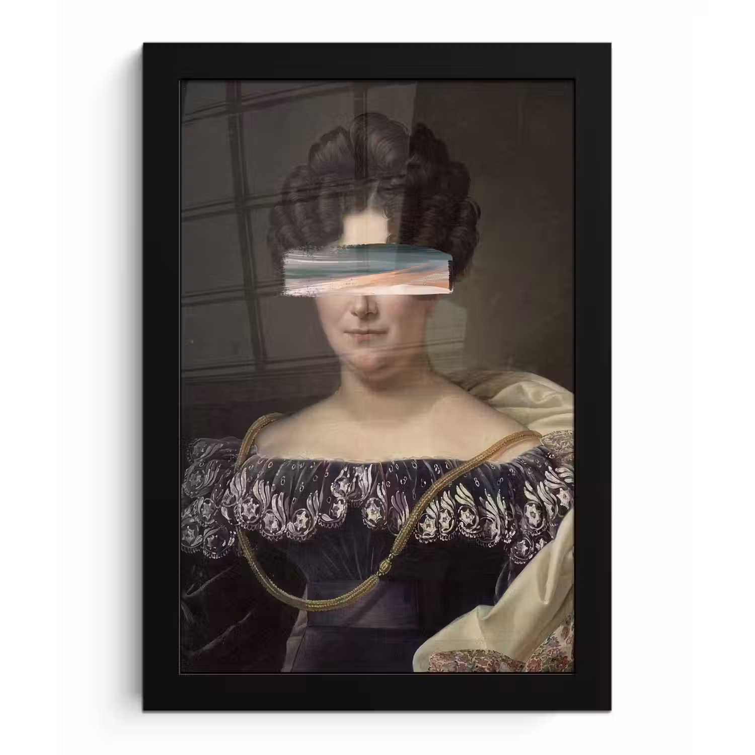 Johanna Henriette Engelen - Dubois Drahonet - Pastel fotolijst zwart zonder passe partout klein -3d