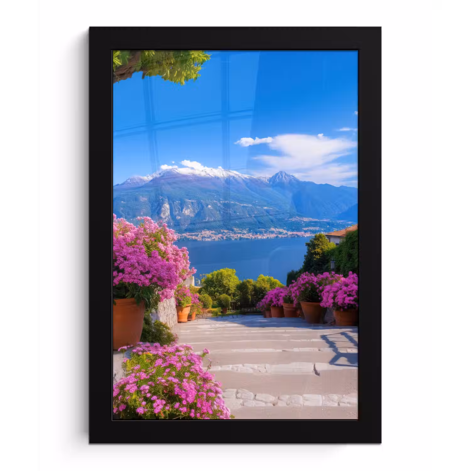 Lake Como - Italië - Landschap fotolijst zwart zonder passe partout klein -3d