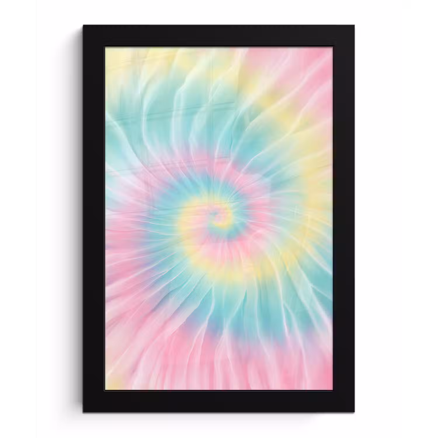 Pasteltinten - Tie dye - Roze fotolijst zwart zonder passe partout klein -3d