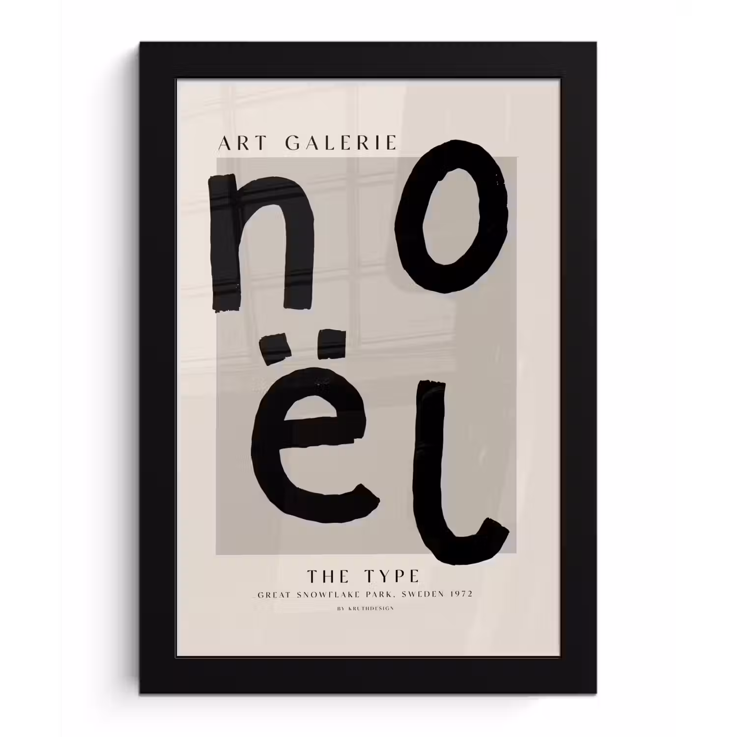 Quotes - Noël - Zwart - Beige - Kerst fotolijst zwart zonder passe partout klein -3d