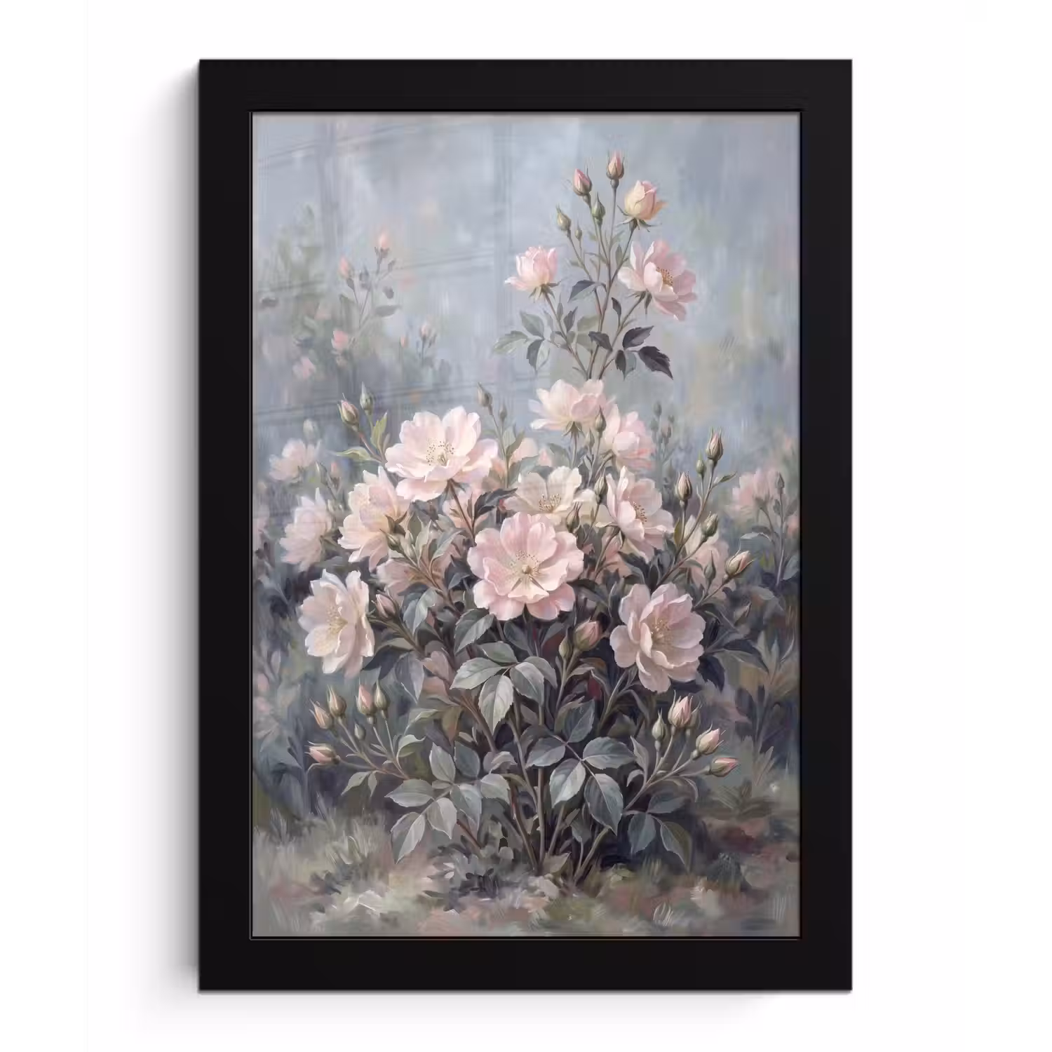 Rozen - Illustratie - Roze fotolijst zwart zonder passe partout klein -3d