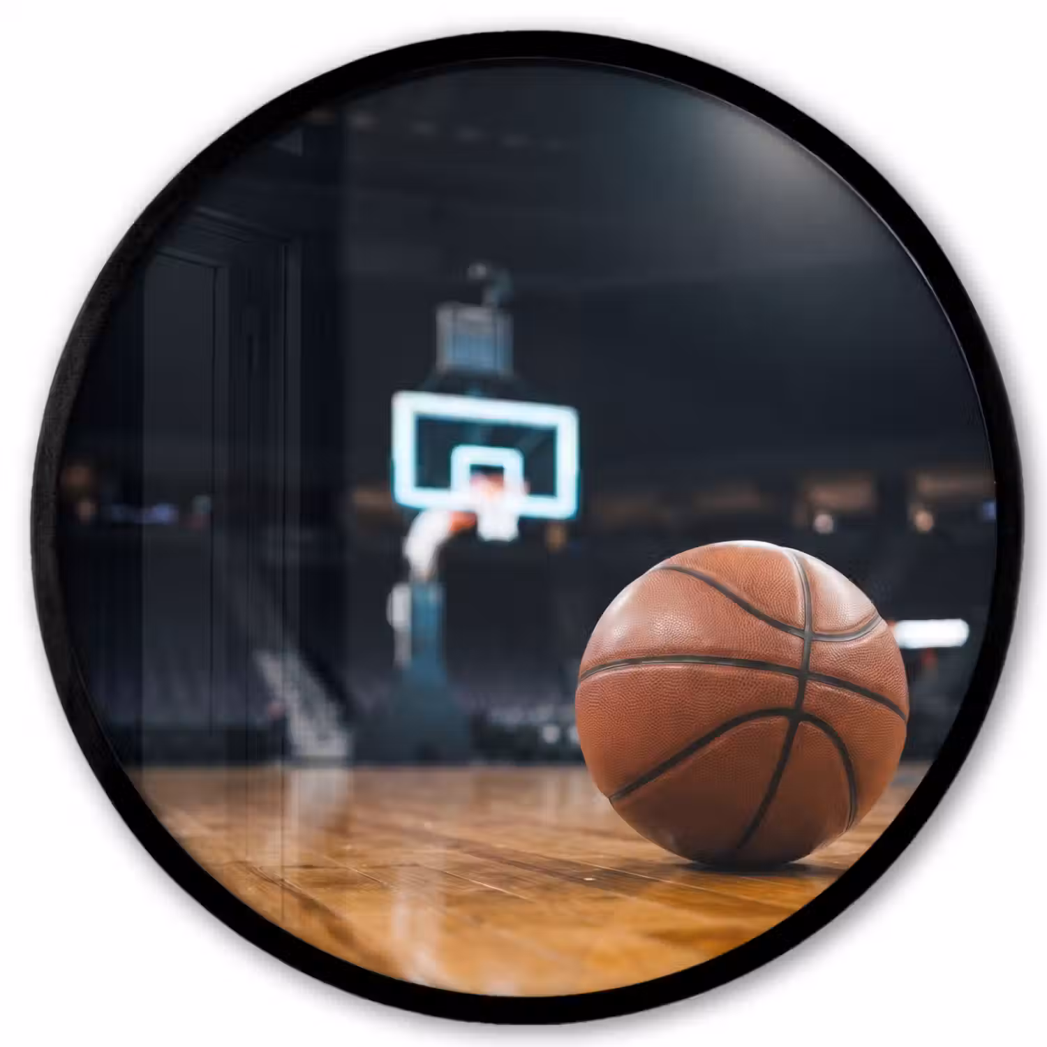 Basketbal - Arena - Sport Fotolijst rond zonder passe partout klein -3d