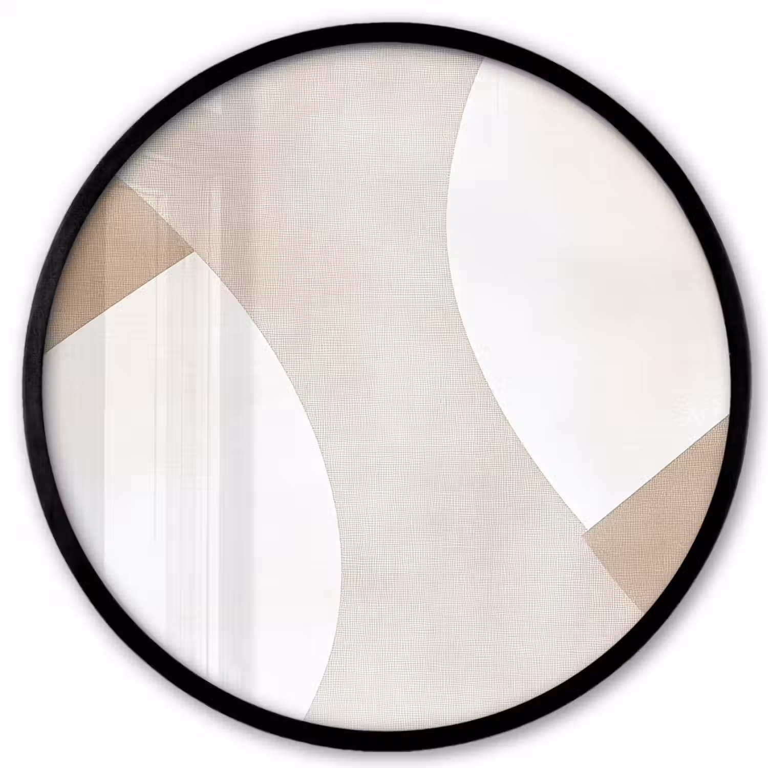Bruin - Japandi - Abstract Fotolijst rond zonder passe partout klein -3d