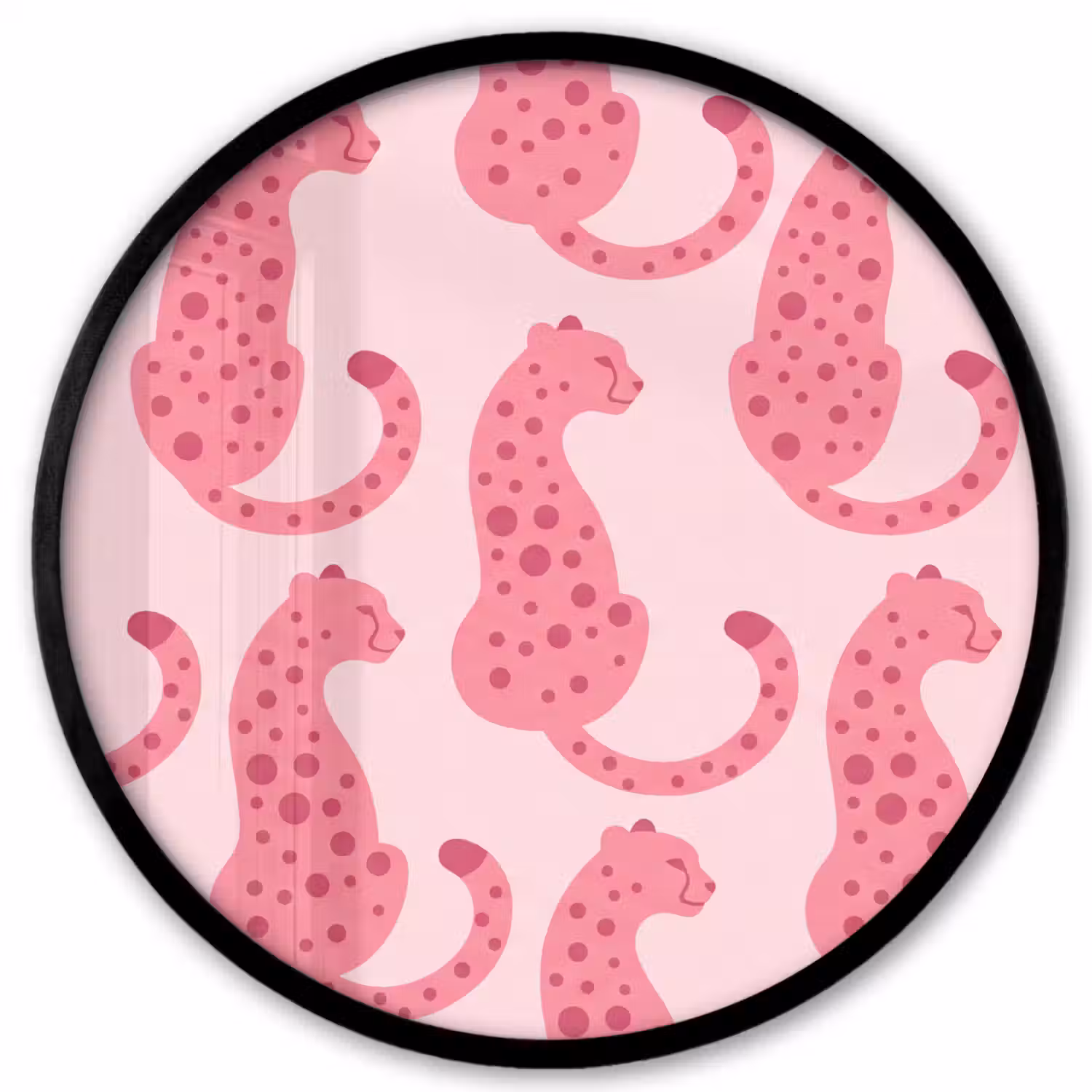 Kat - Gevlekt - Dieren - Patroon - Roze Fotolijst rond zonder passe partout klein -3d