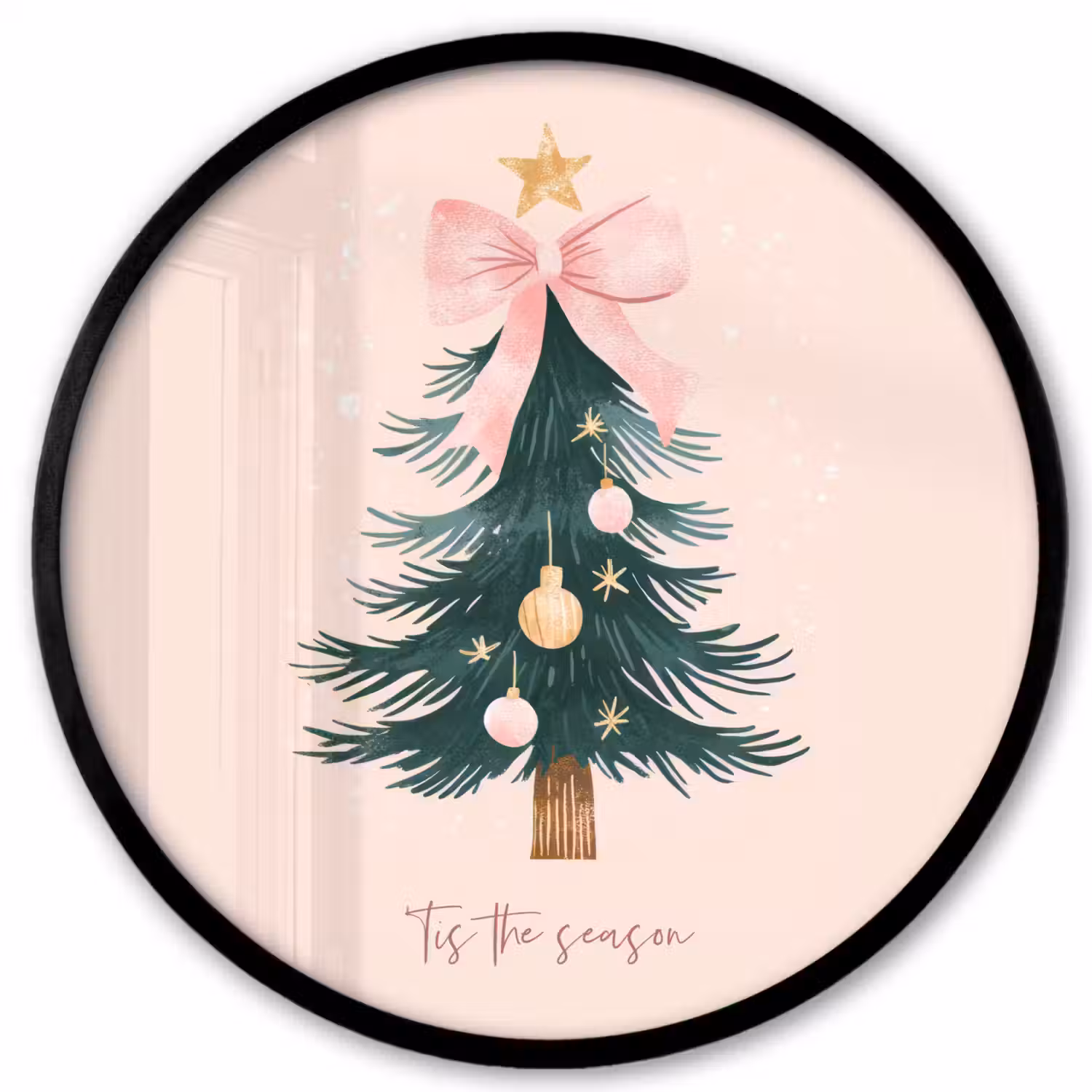 Christmas Season - Kerst - Kerstboom - Roze Fotolijst rond zonder passe partout klein -3d