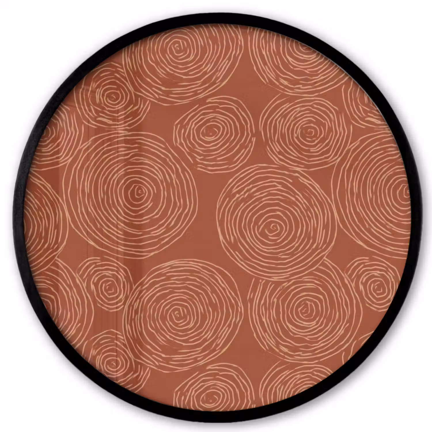 Cirkels - Abstract - Artistiek - Terracotta Fotolijst rond zonder passe partout klein 856 -3d
