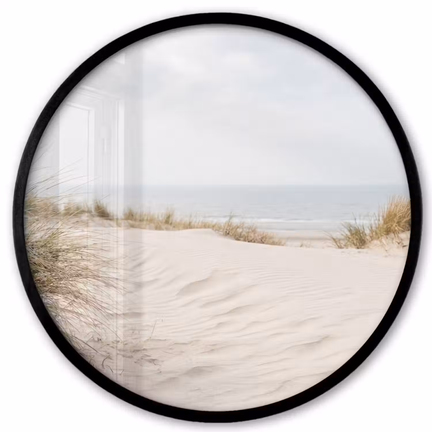 Wolken - Duinlandschap - Zand Fotolijst rond zonder passe partout klein -3d