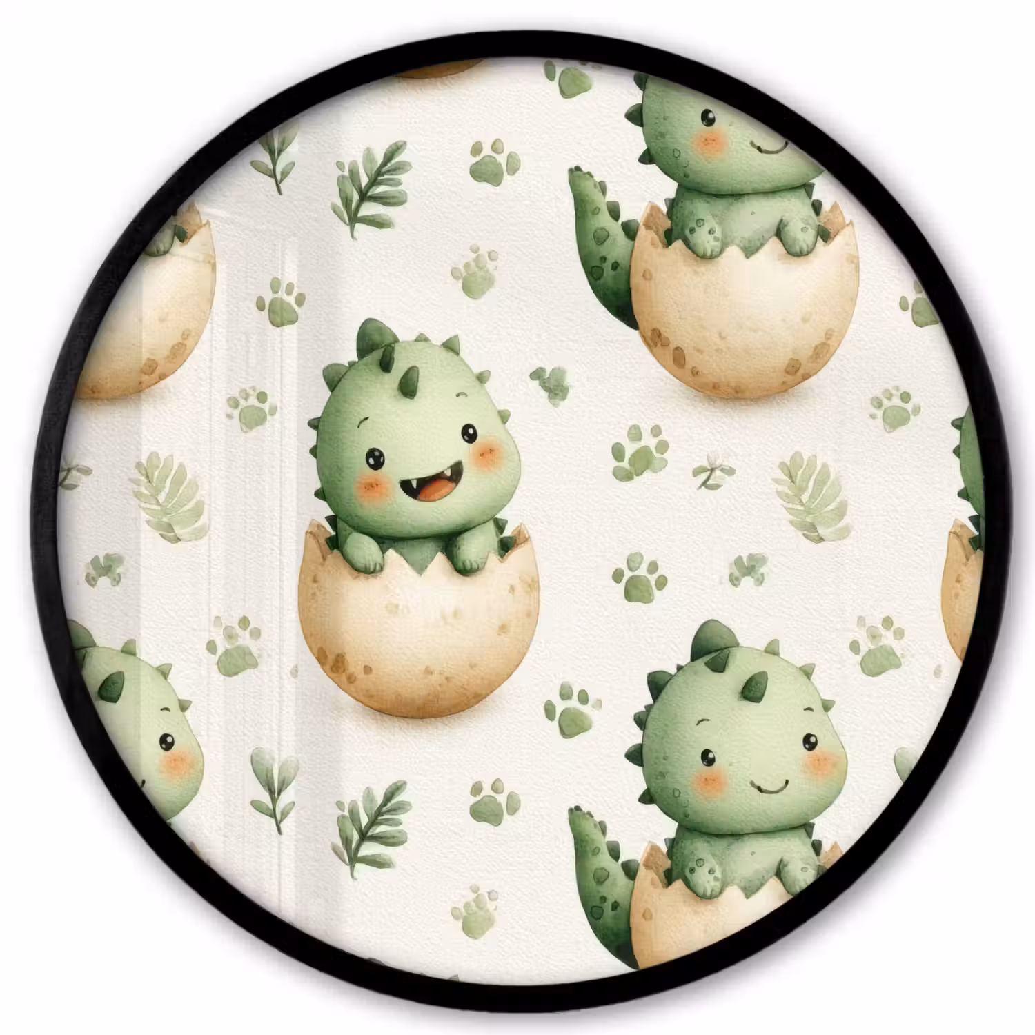 Dino - Eieren - Groen Fotolijst rond zonder passe partout klein 856 -3d