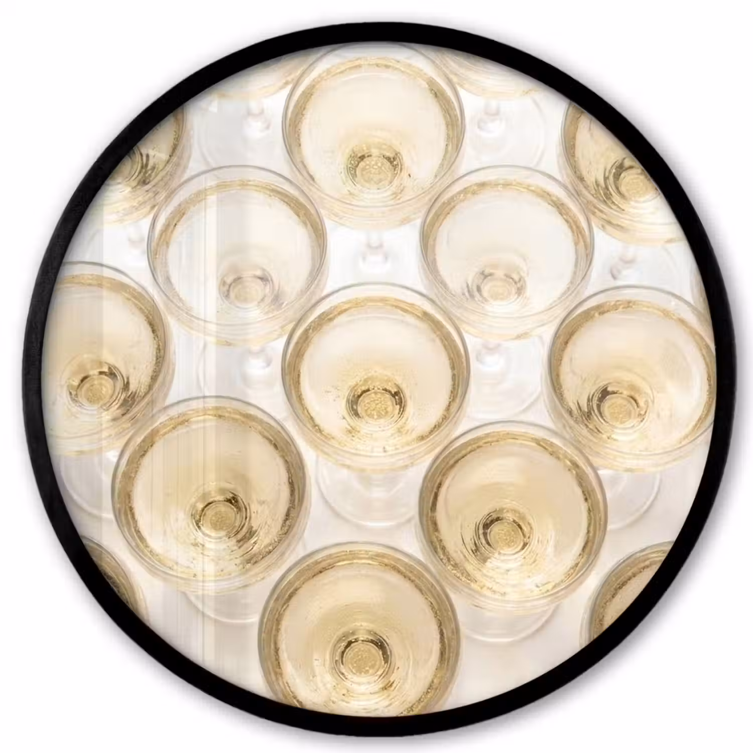 Drank - Glazen - Feest - Goud Fotolijst rond zonder passe partout klein -3d
