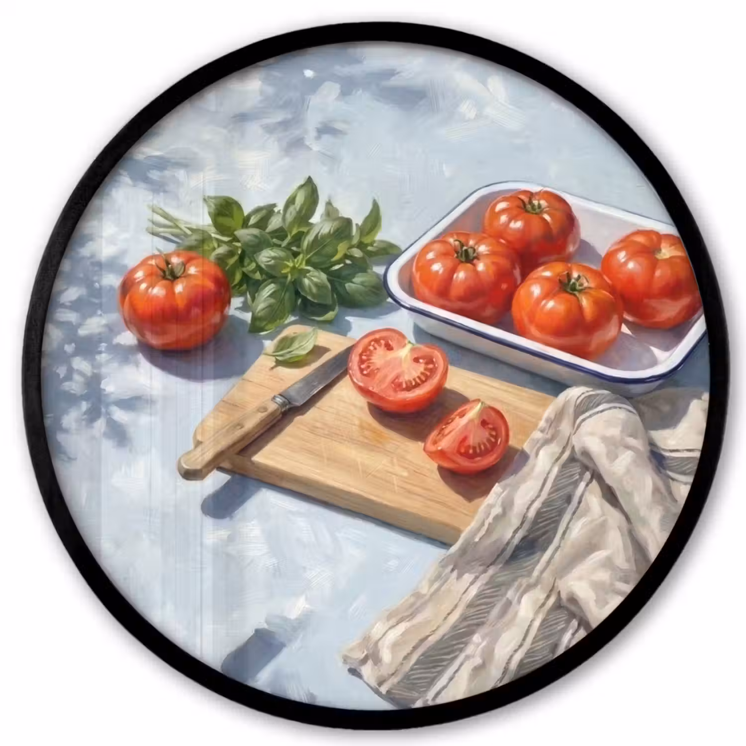 Eten - Keuken - Ingrediënten - Stillleven - Rood Fotolijst rond zonder passe partout klein -3d