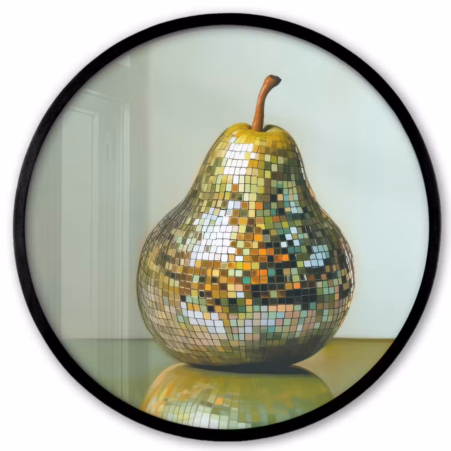 Fruit - Disco - Art - Glitter Fotolijst rond zonder passe partout klein -3d