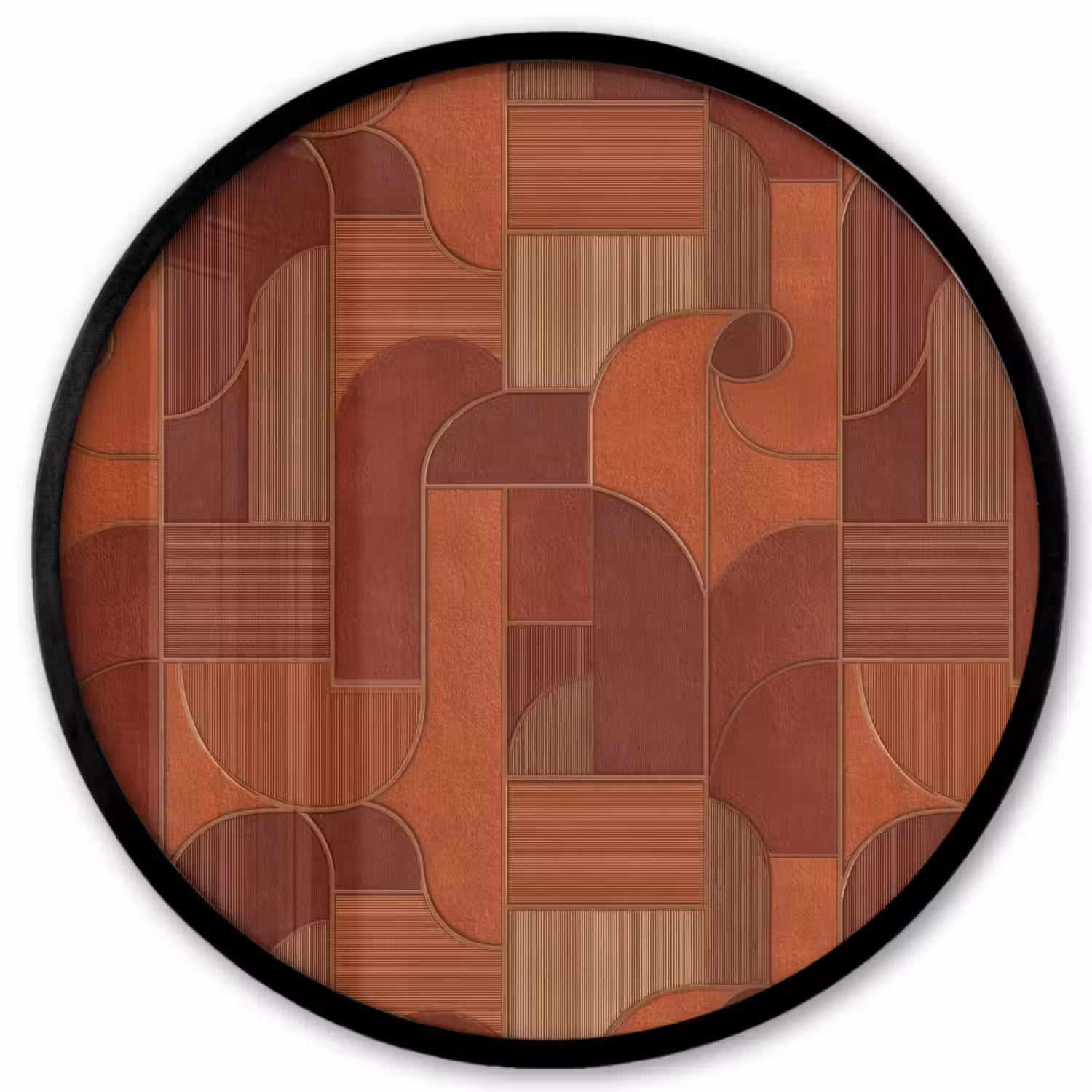 Geometrisch - Abstract - Textuur - Bruin Fotolijst rond zonder passe partout klein 856 -3d