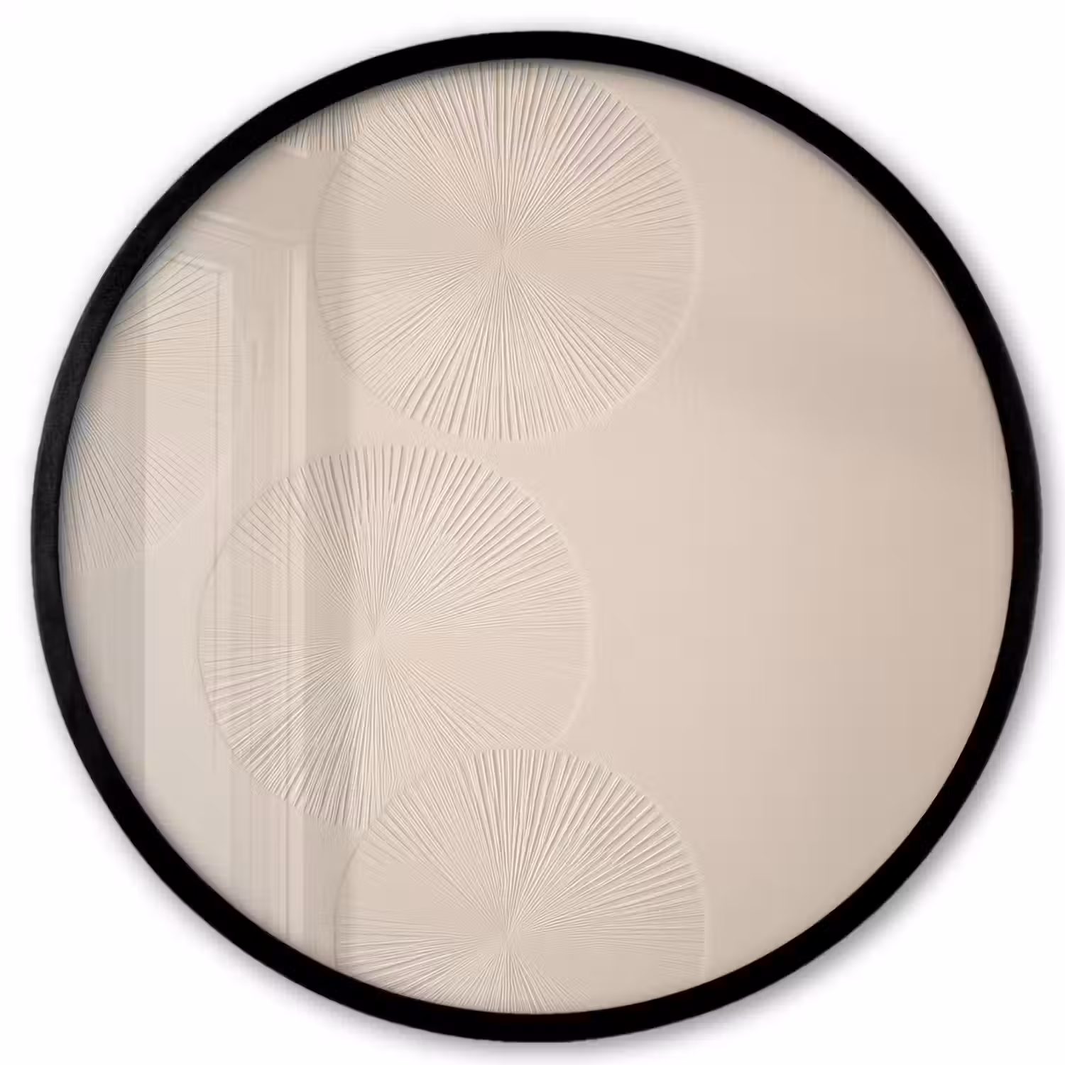 Japandi - Beige - Modern Fotolijst rond zonder passe partout klein -3d