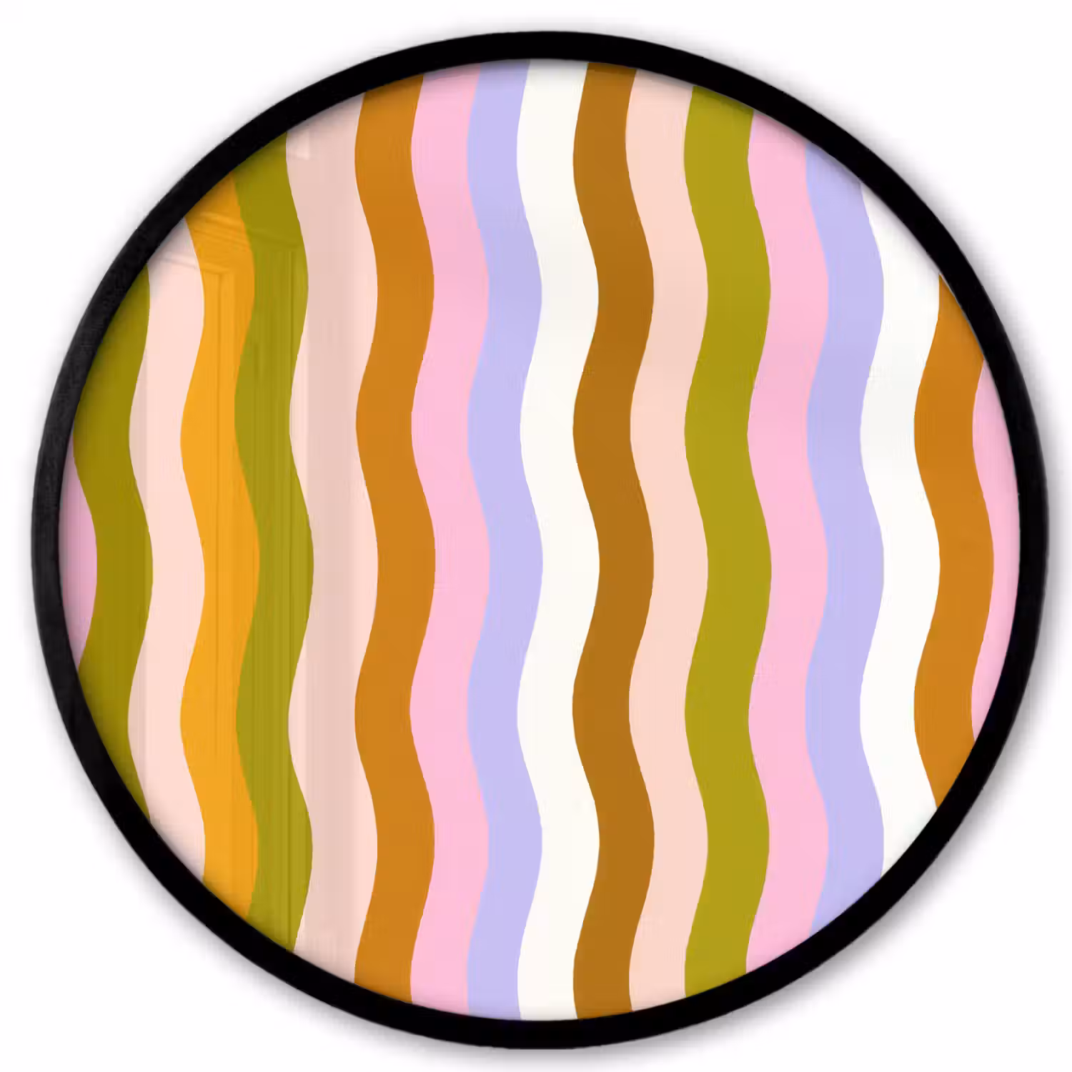lijnen - Golven - Pastelkleuren - Patroon Fotolijst rond zonder passe partout klein -3d