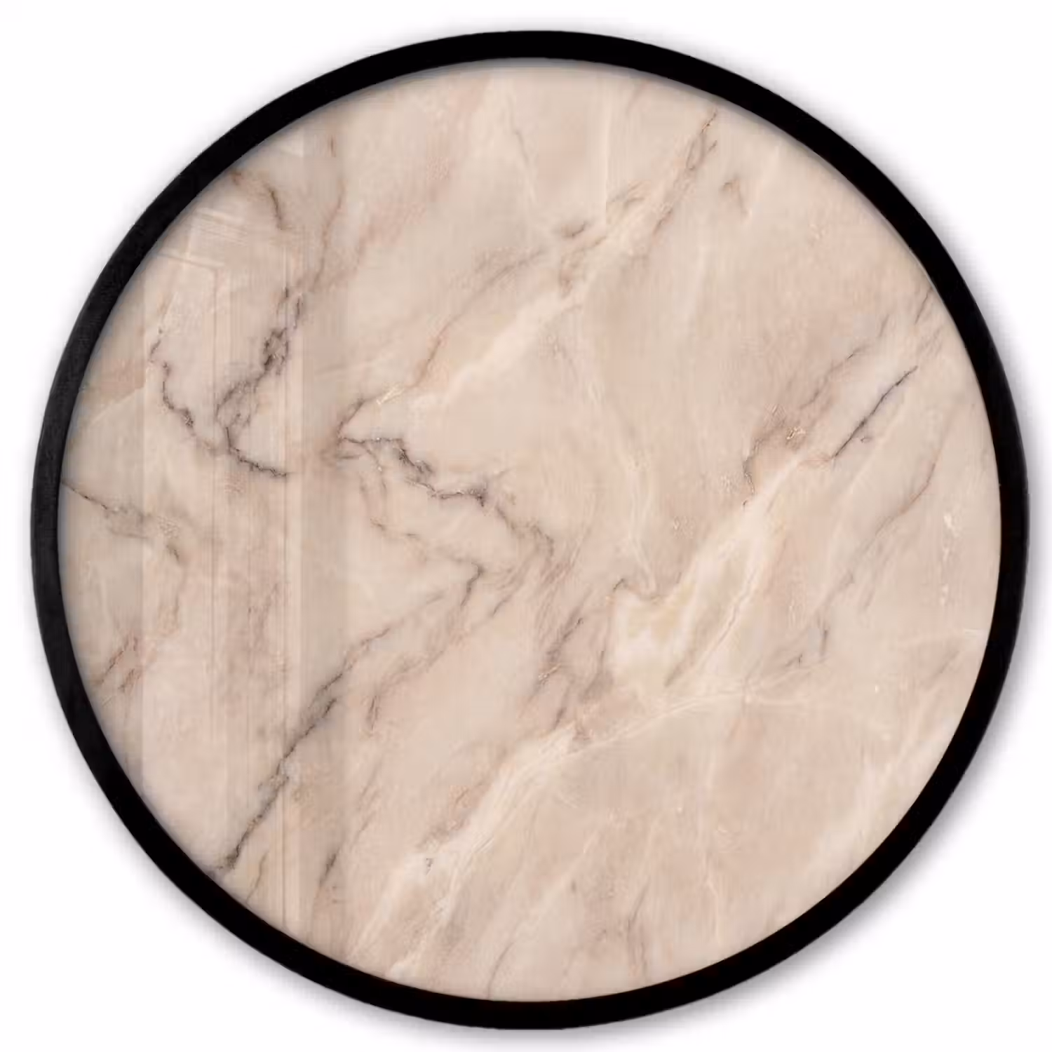 Marmer - Patroon - Abstract - Modern - Beige Fotolijst rond zonder passe partout klein -3d