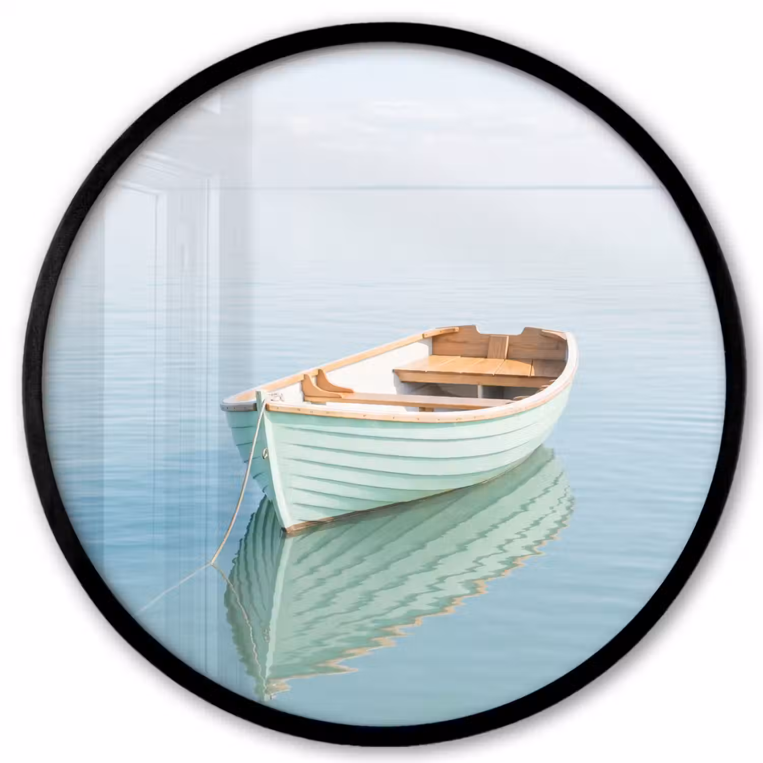 Minimalistisch - Boot - Zee Fotolijst rond zonder passe partout klein -3d