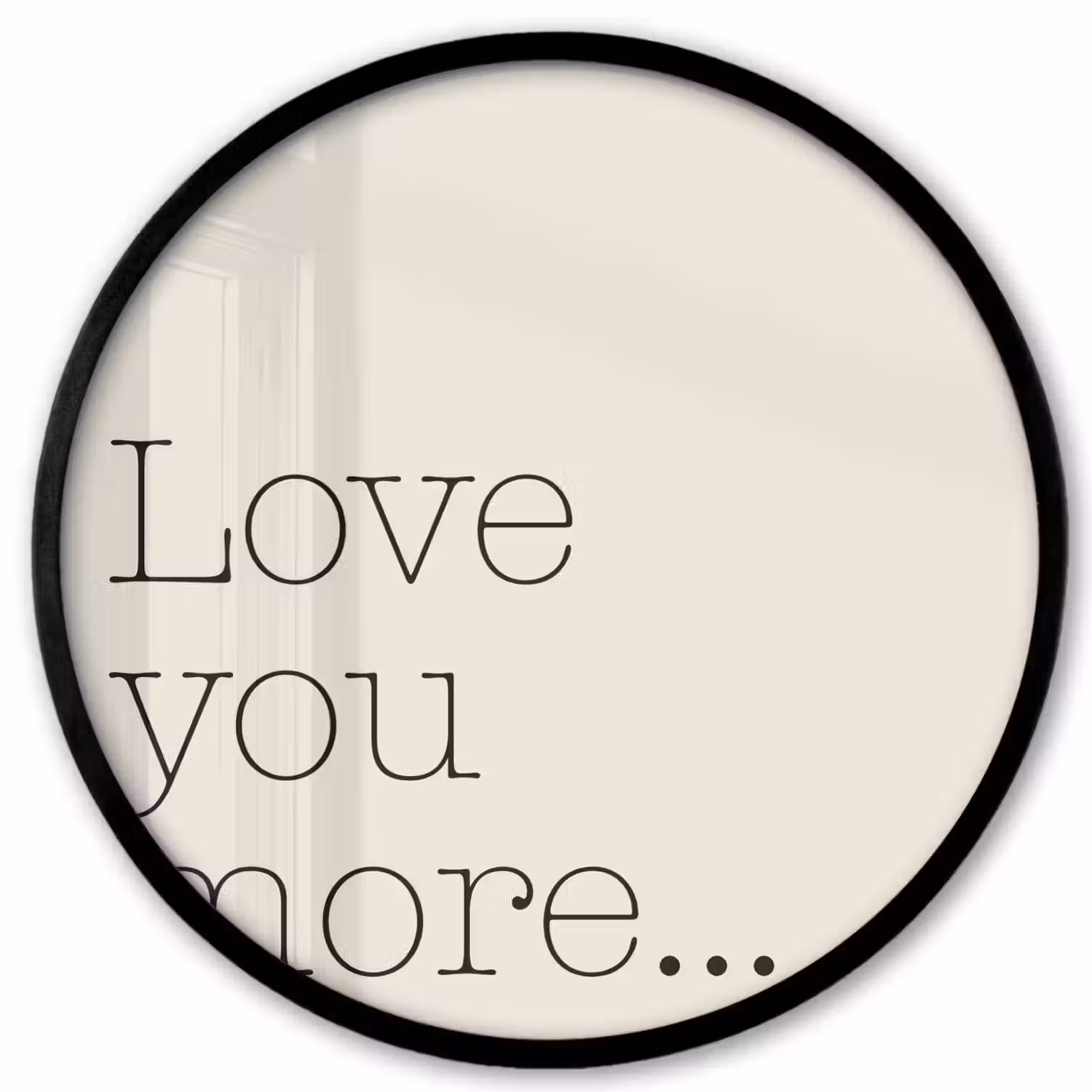 Minimalistisch - Love - Beige Fotolijst rond zonder passe partout klein -3d