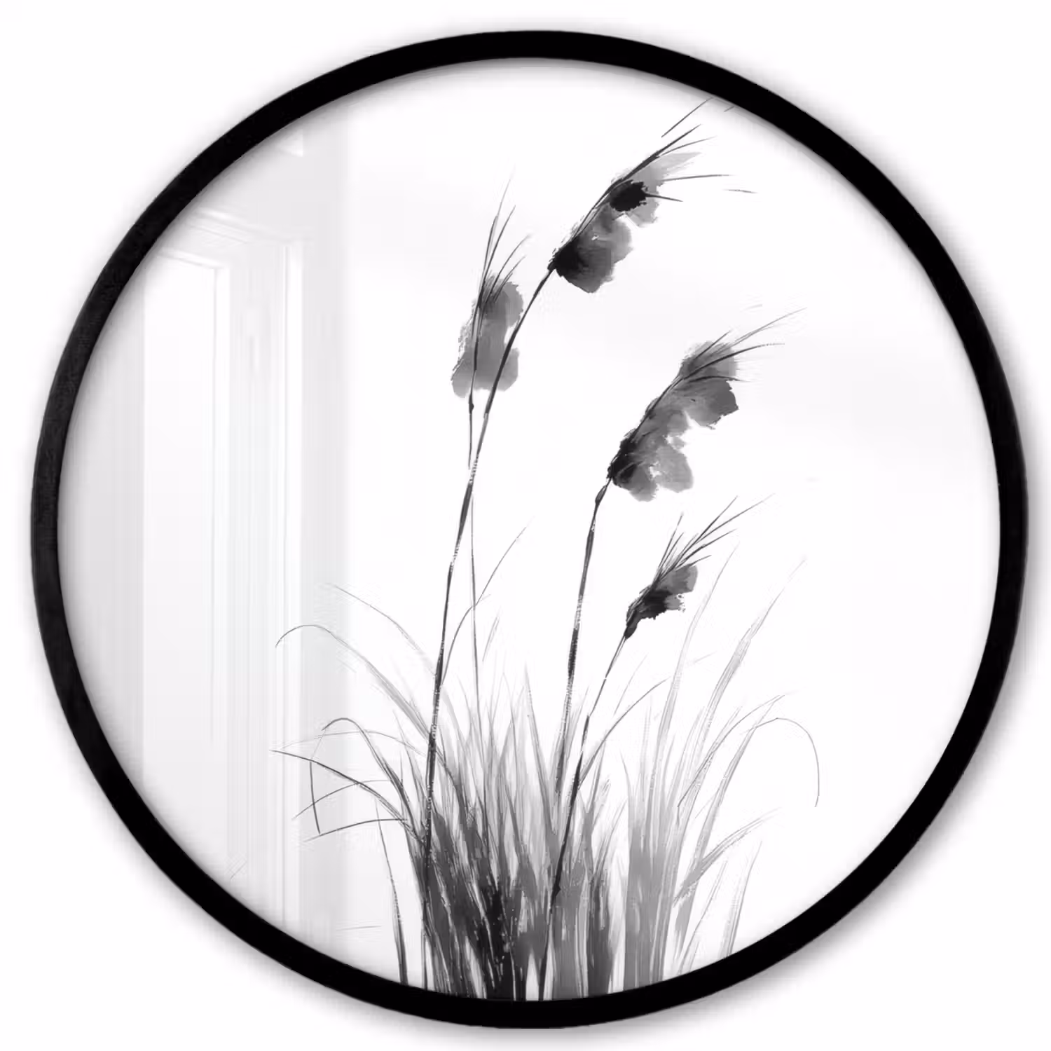 Minimalistisch - Stelen - Wit Fotolijst rond zonder passe partout klein -3d