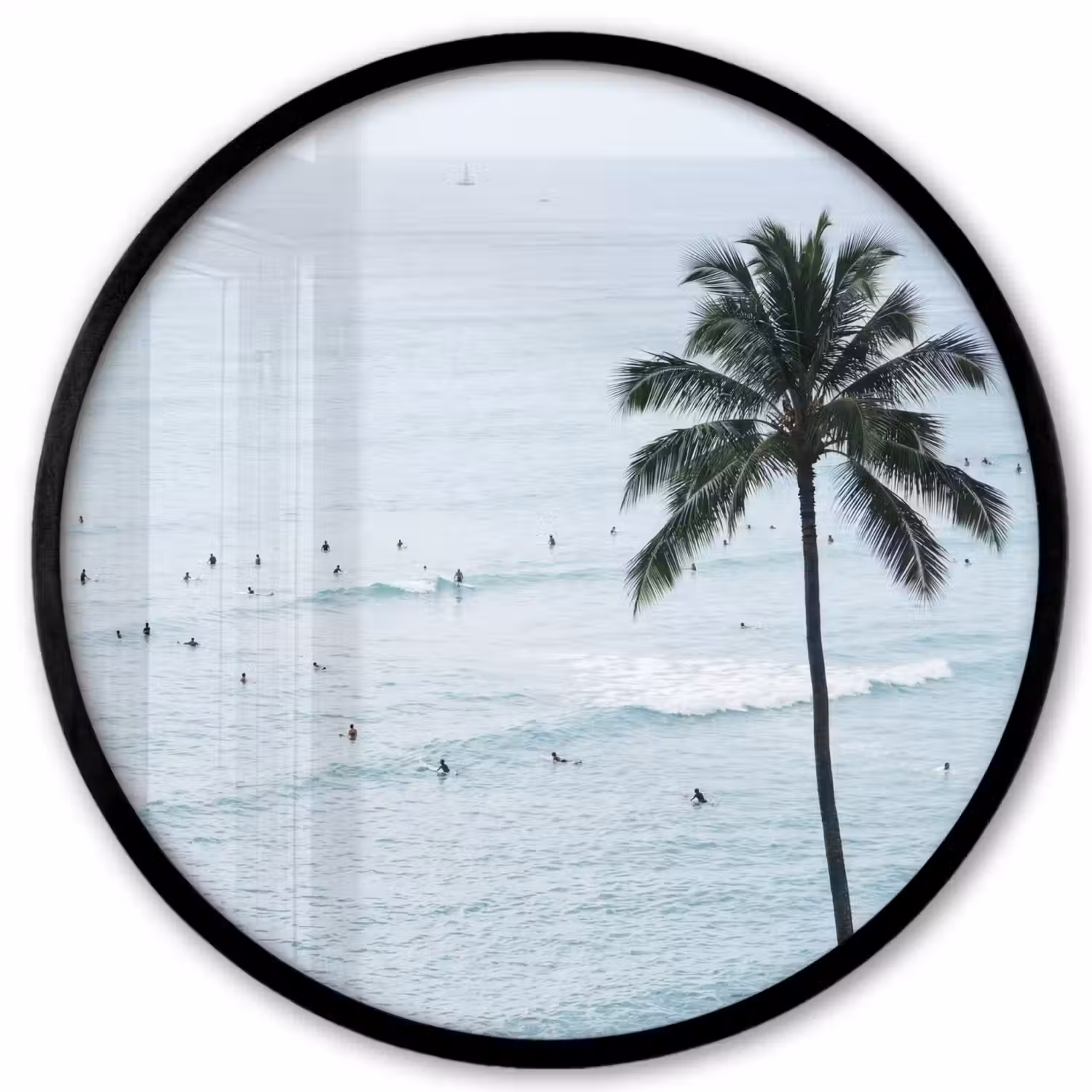 Oceaan - Palmbomen - Surfers Fotolijst rond zonder passe partout klein -3d