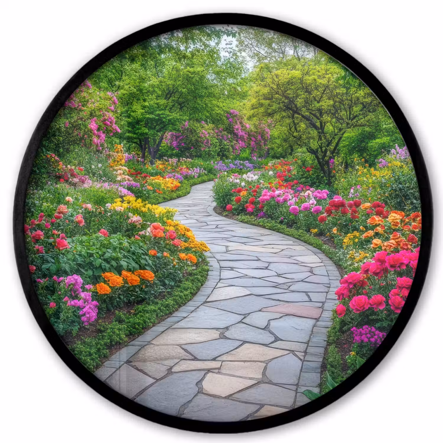 Park - Bloemen - Tuin Fotolijst rond zonder passe partout klein -3d