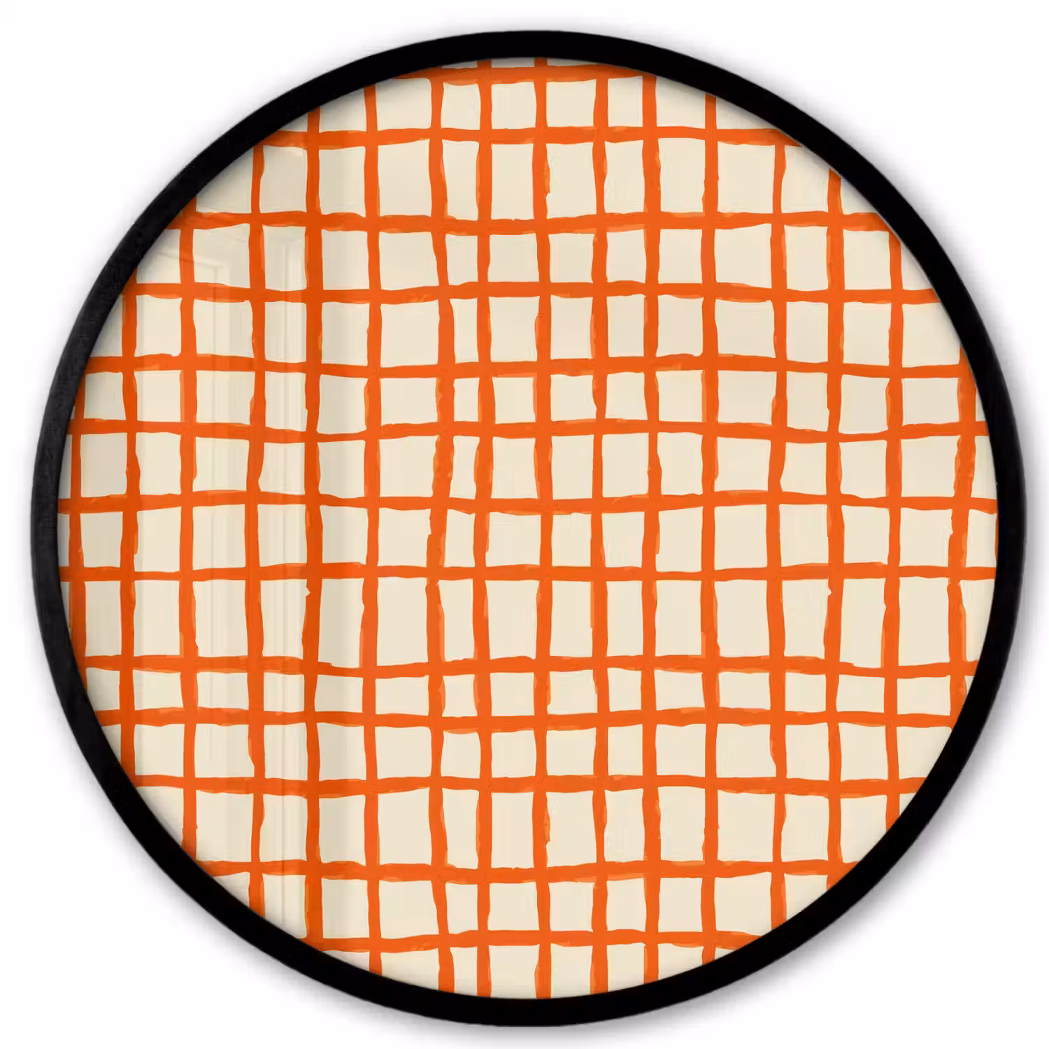 Patroon - Lijnen - Oranje Fotolijst rond zonder passe partout klein 856 -3d