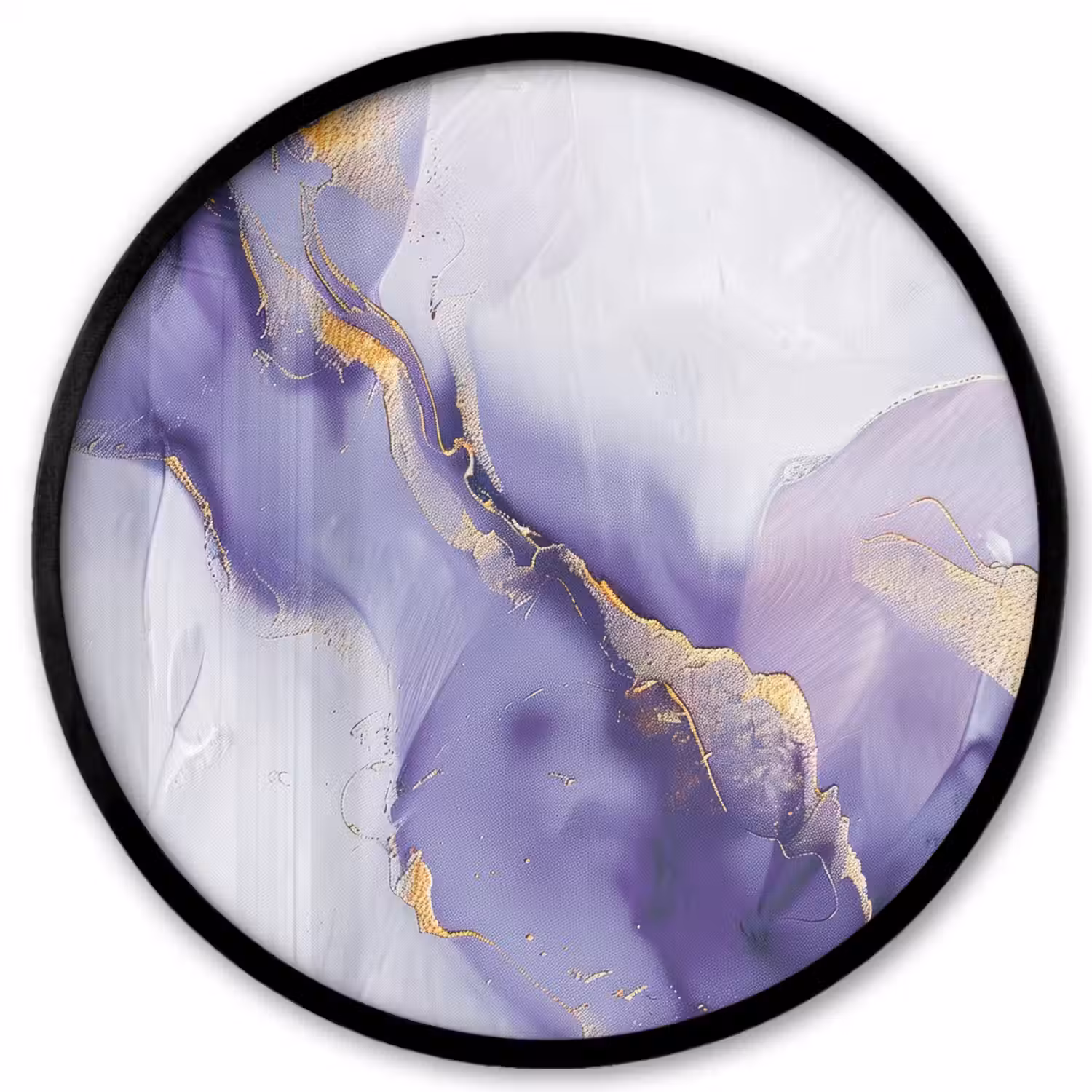 Paars - Modern - Marmer - Abstract Fotolijst rond zonder passe partout klein -3d