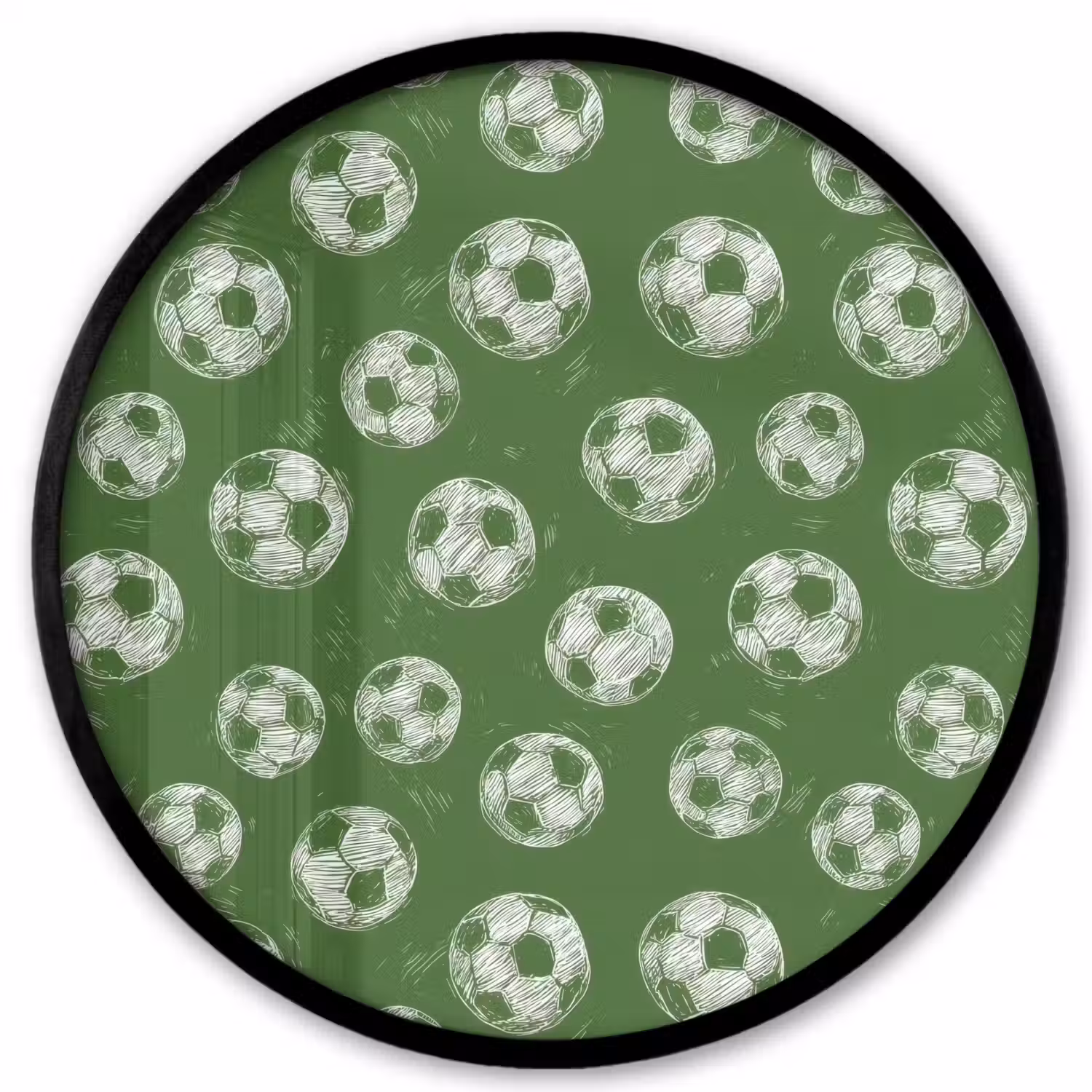 Voetbal - Sport - Groen Fotolijst rond zonder passe partout klein 856 -3d