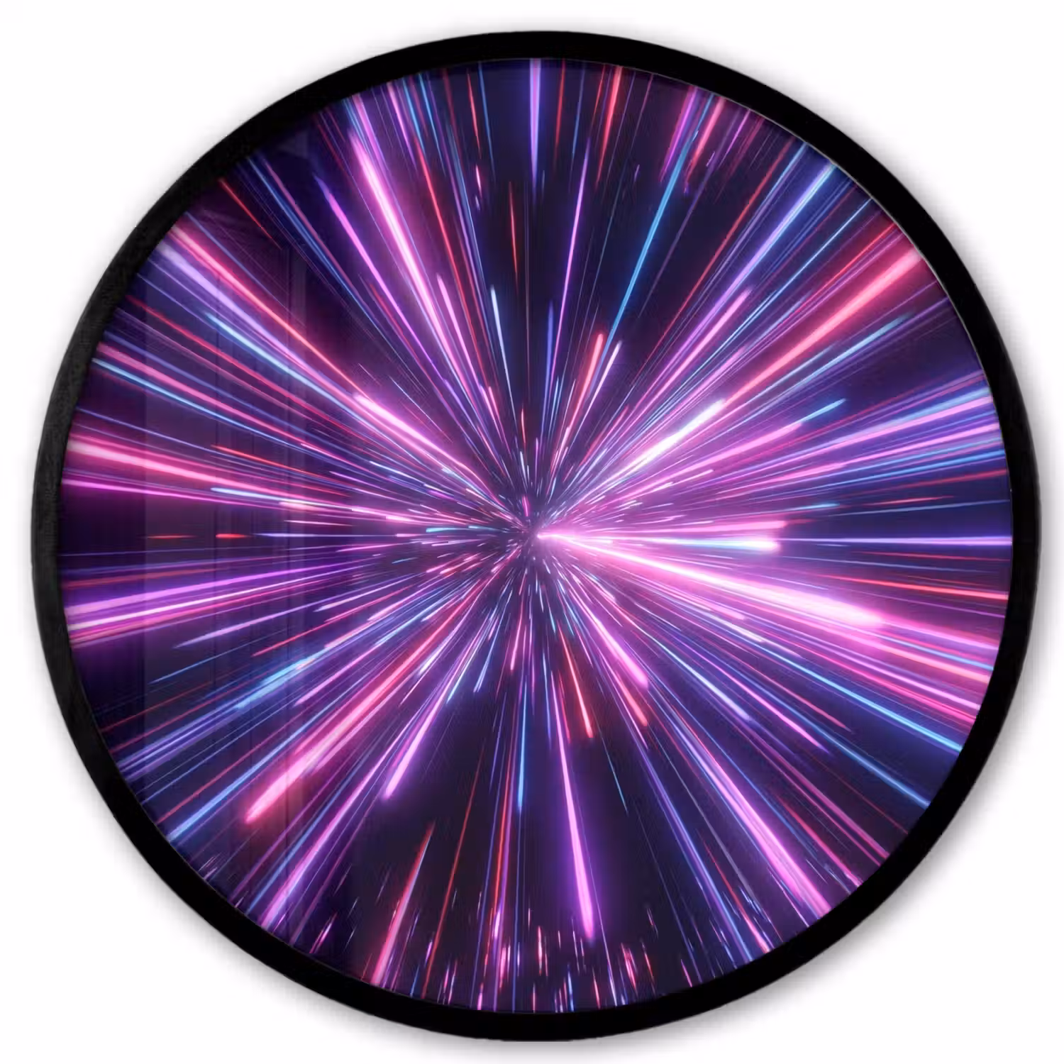 Lichtsnelheid - Ruimte - Roze - Paars Fotolijst rond zonder passe partout klein -3d