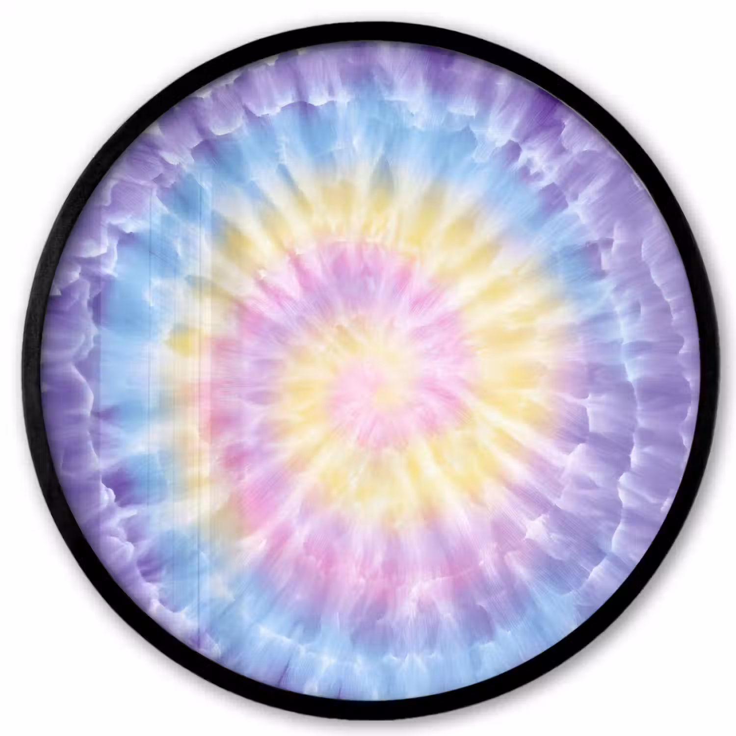 Spiraal - Tie dye - Pasteltinten Fotolijst rond zonder passe partout klein -3d