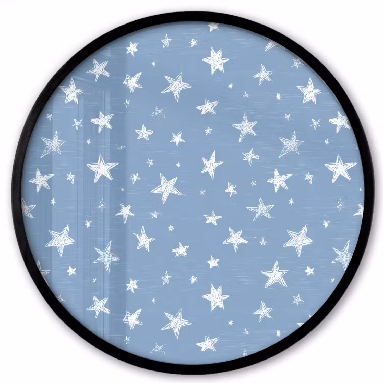 Sterretjes - Patroon - Blauw Fotolijst rond zonder passe partout klein 856 -3d