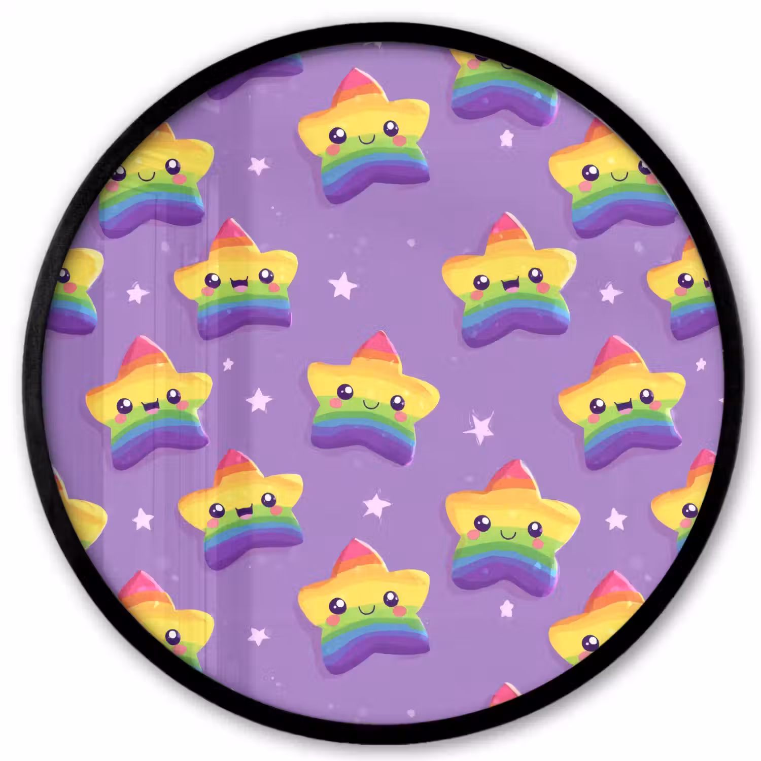 Sterren - Regenboog - Paars Fotolijst rond zonder passe partout klein 856 -3d