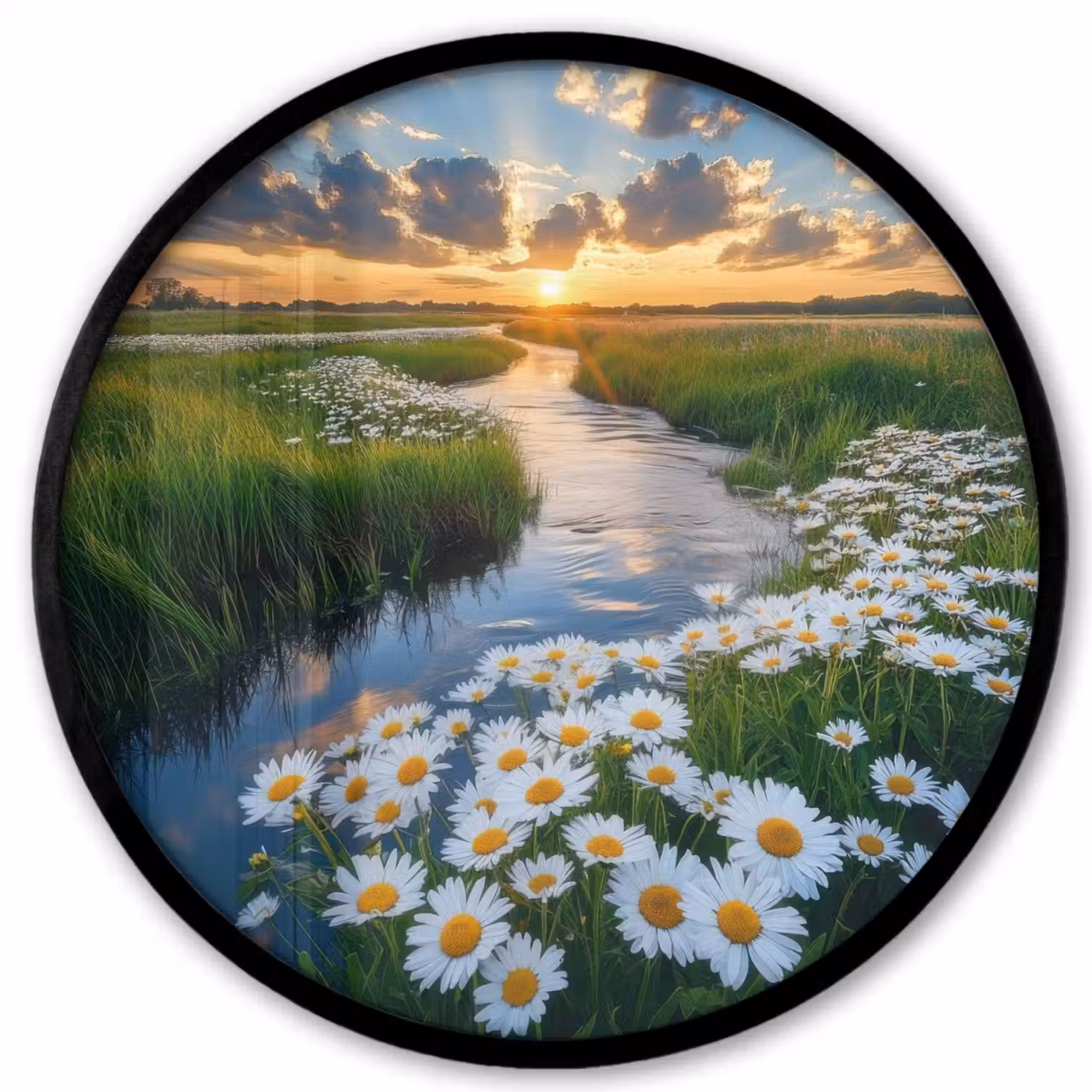 Beekje - Landschap - Margriet Fotolijst rond zonder passe partout klein -3d