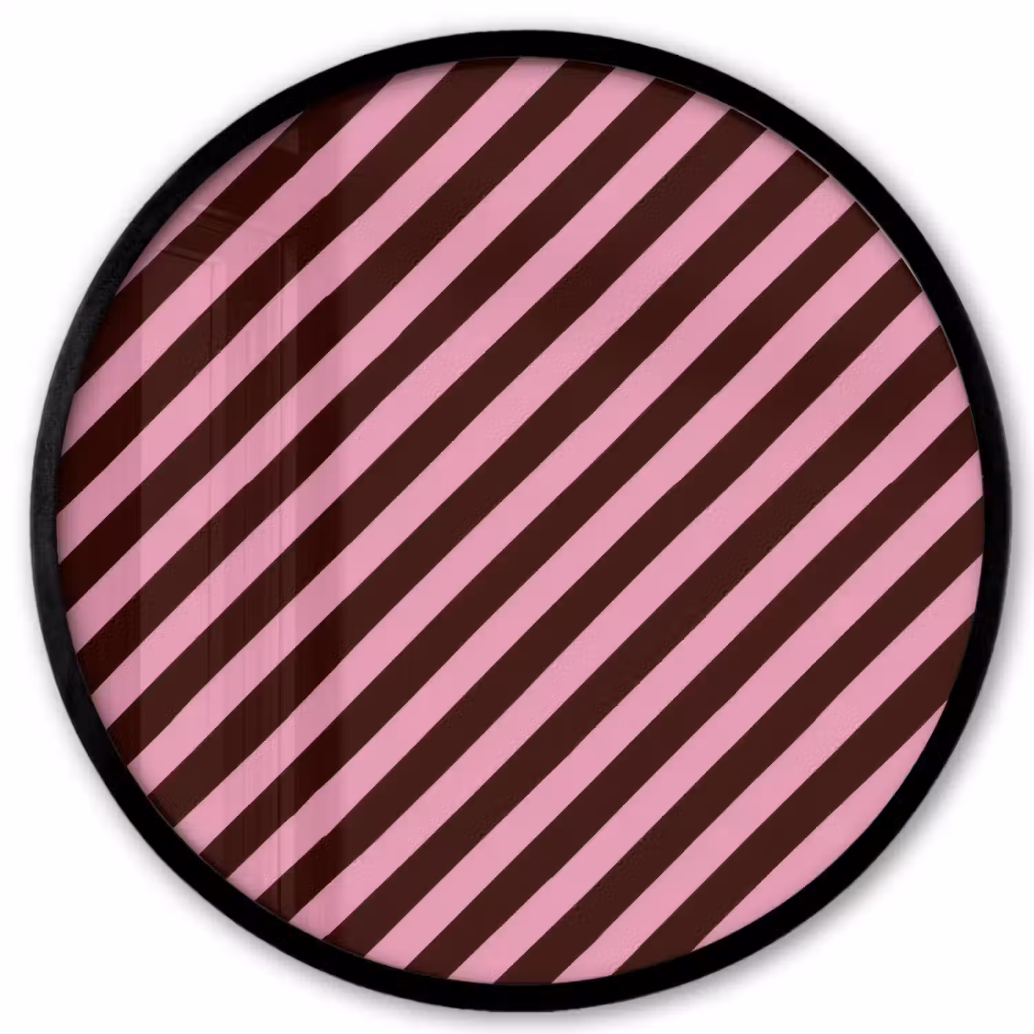 Strepen - Roze - Bruin Fotolijst rond zonder passe partout klein 856 -3d