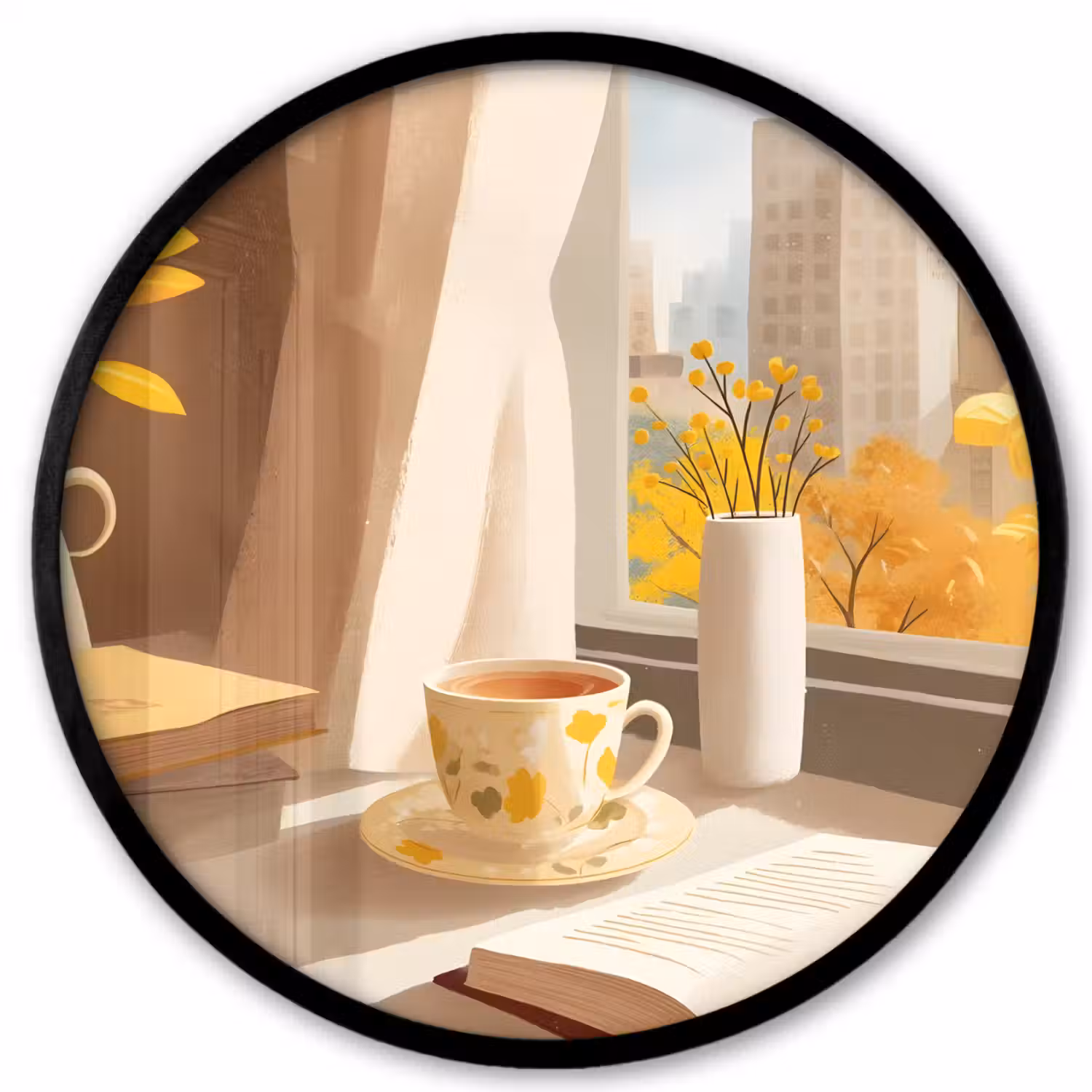 Thee - Boek - Thee - Herfst Fotolijst rond zonder passe partout klein -3d