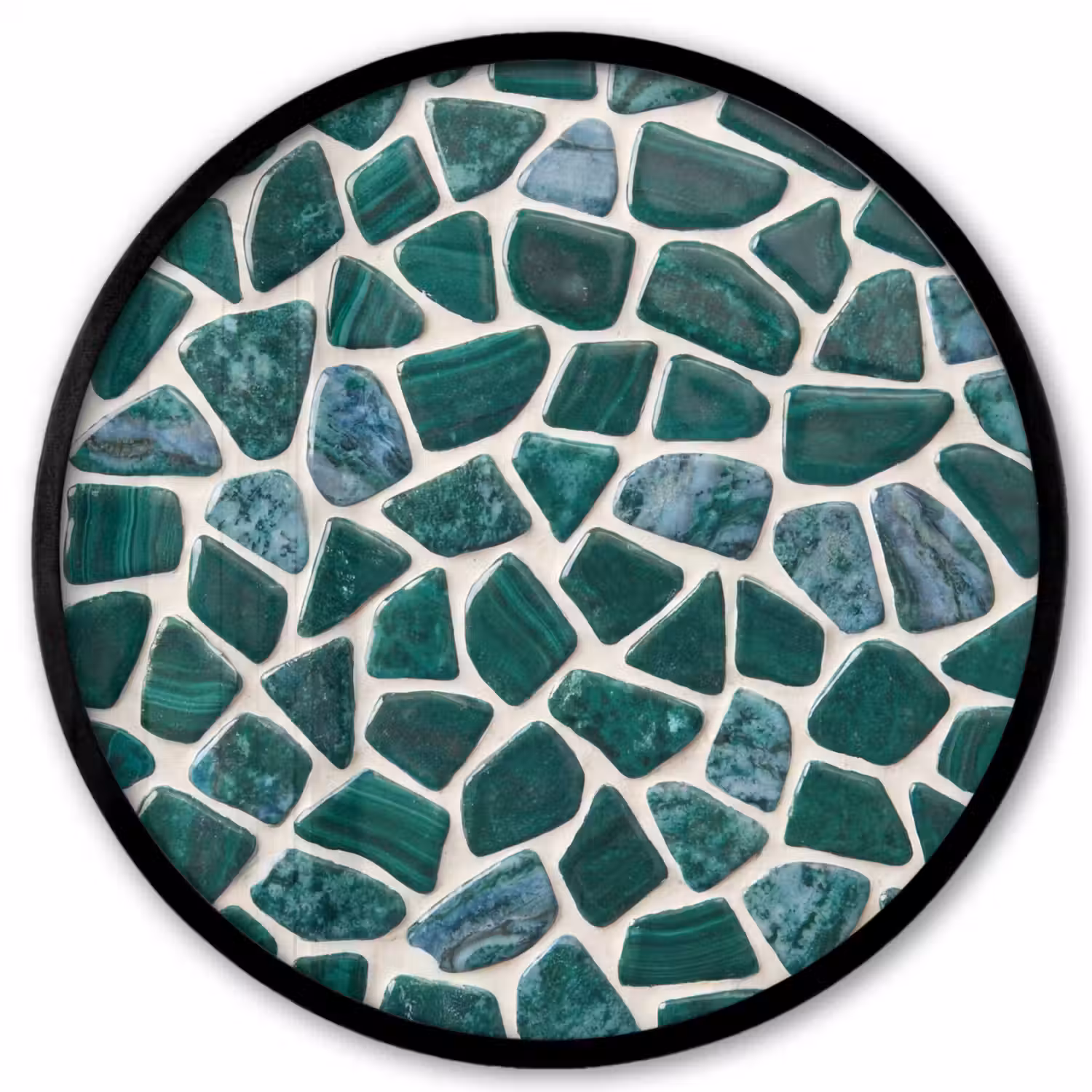 Textuur - Steen - Groen - Abstract - Patroon Fotolijst rond zonder passe partout klein -3d