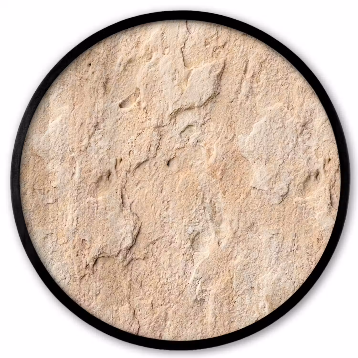 Textuur - Steen - Natuur - Beige Fotolijst rond zonder passe partout klein -3d