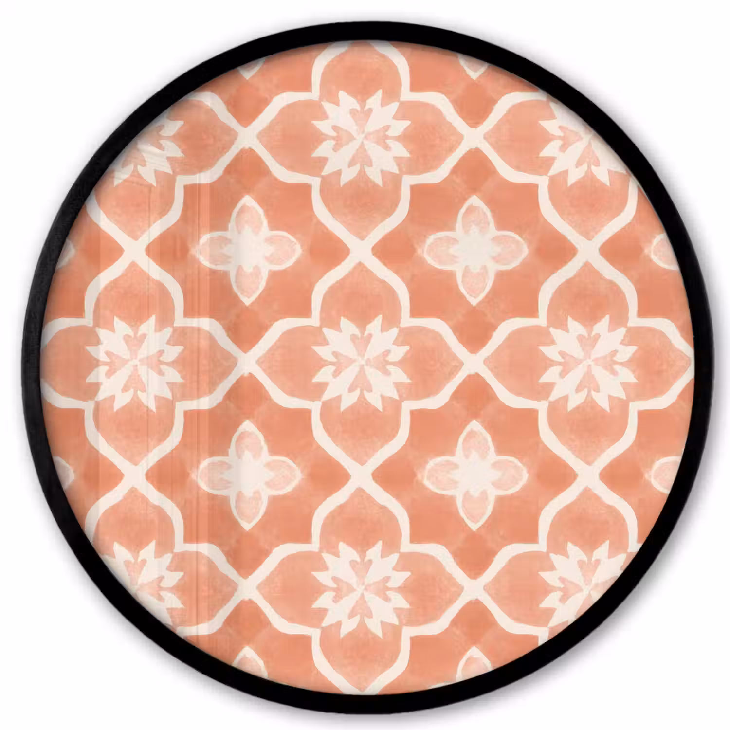 Tegelpatroon - Arabesk - Vintage - Terracotta Fotolijst rond zonder passe partout klein 856 -3d