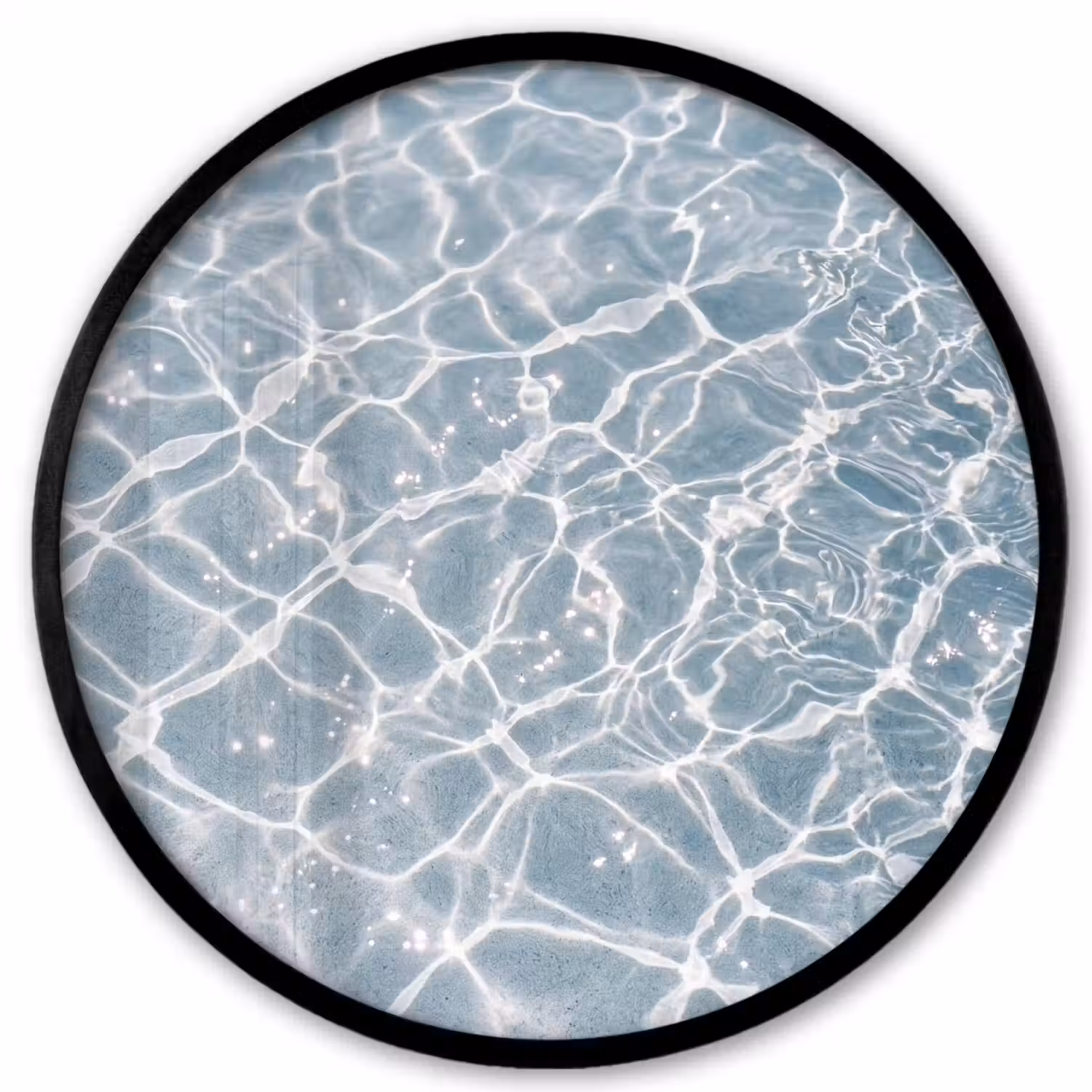 Water - Reflectie - Zonlicht Fotolijst rond zonder passe partout klein -3d