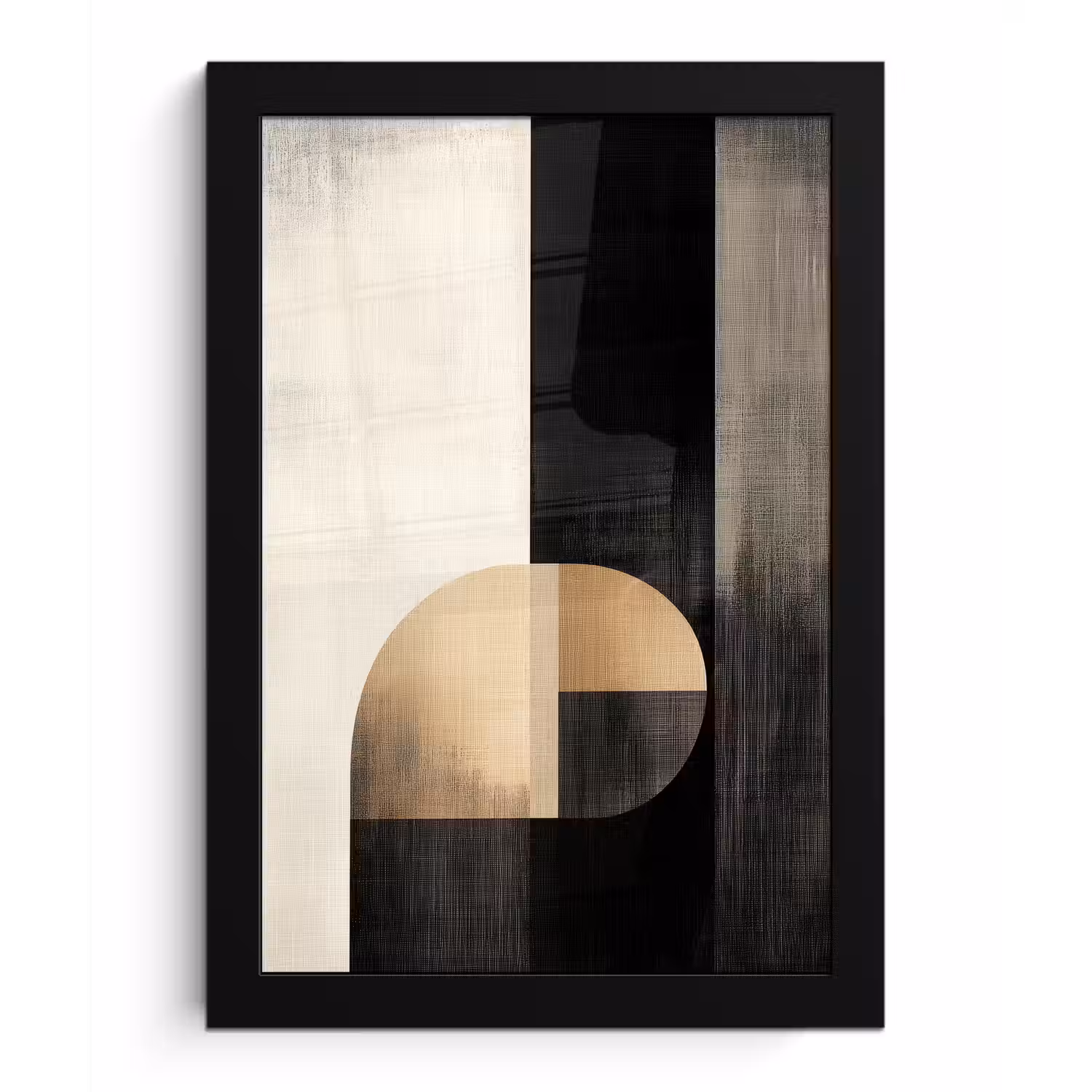 Vormen - Modern - Zwart fotolijst zwart zonder passe partout klein -3d