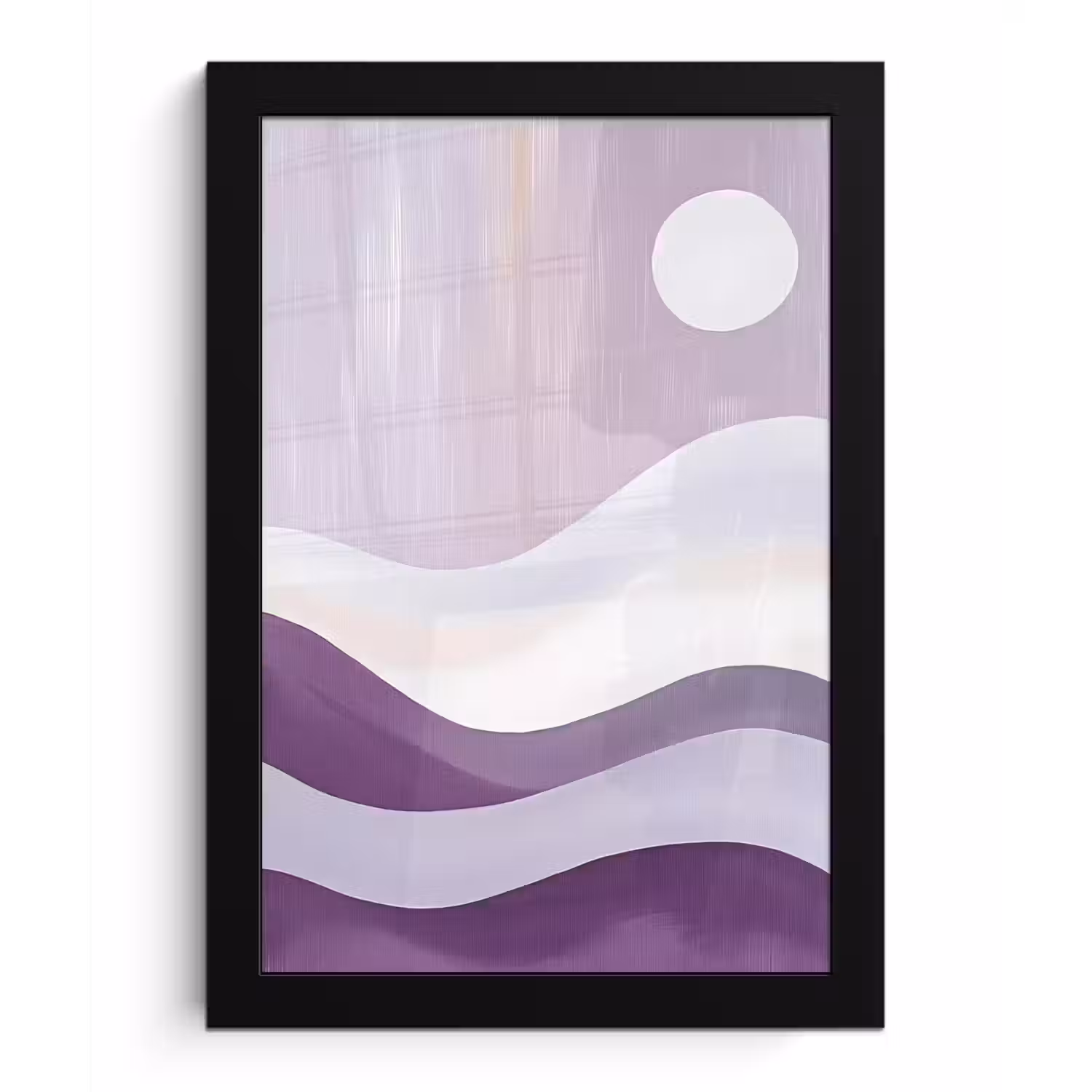 Golven - Heuvels - Abstract - Paars fotolijst zwart zonder passe partout klein -3d