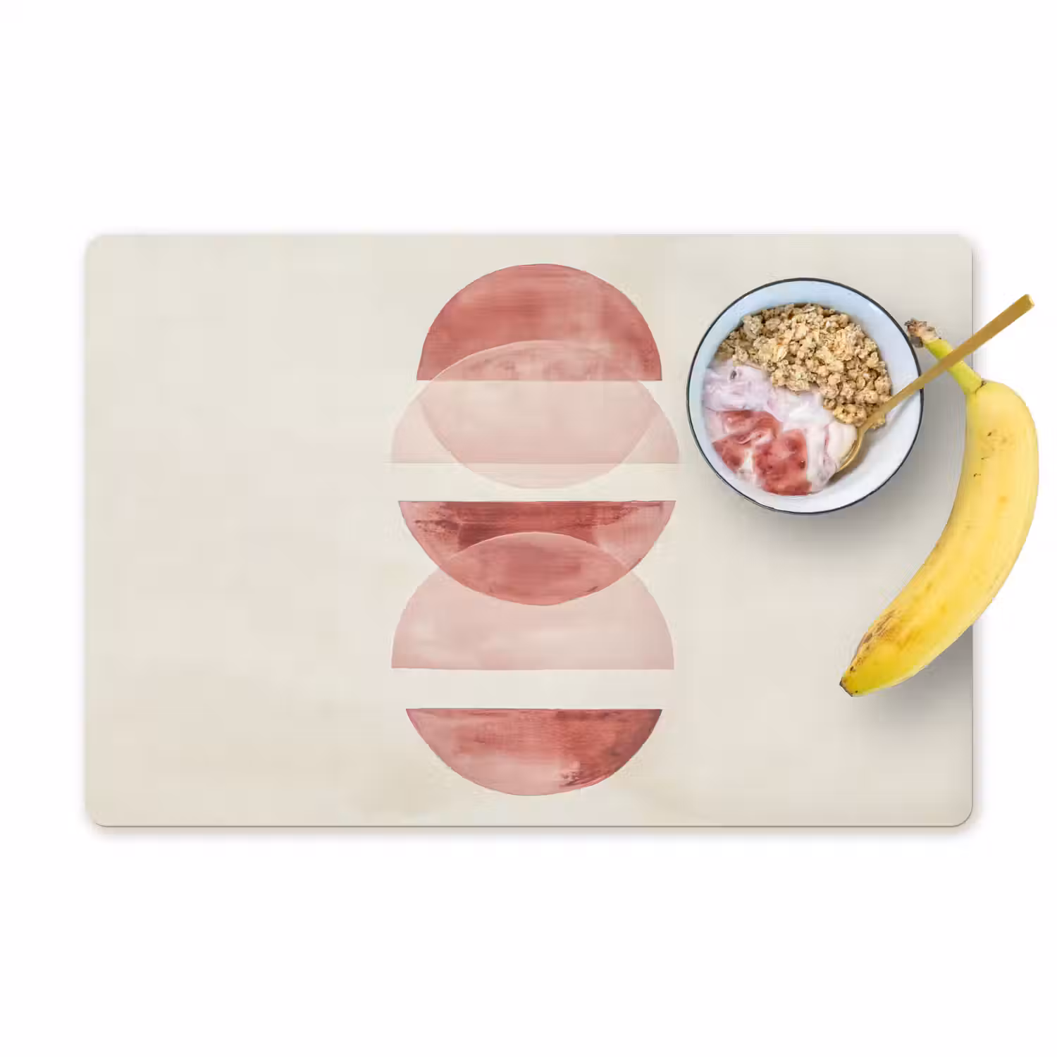 Minimalistisch - Cirkels - Roze Placemat vinyl groot -zzzproduct_Kitchenyeah-website