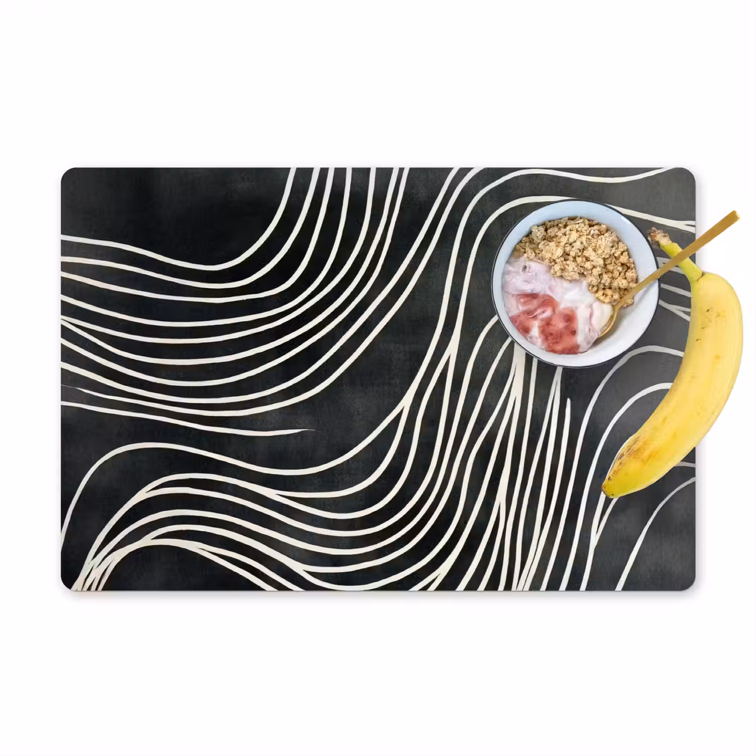 Lijnen - Patroon - Abstract - Wit Placemat vinyl groot -zzzproduct_Kitchenyeah-website