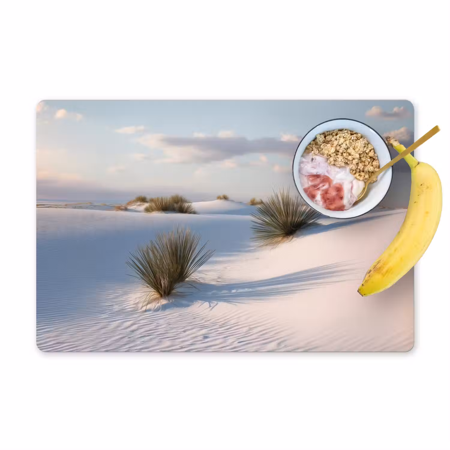 Duinen - Gras - Wolken - Beige Placemat vinyl groot -zzzproduct_Kitchenyeah-website