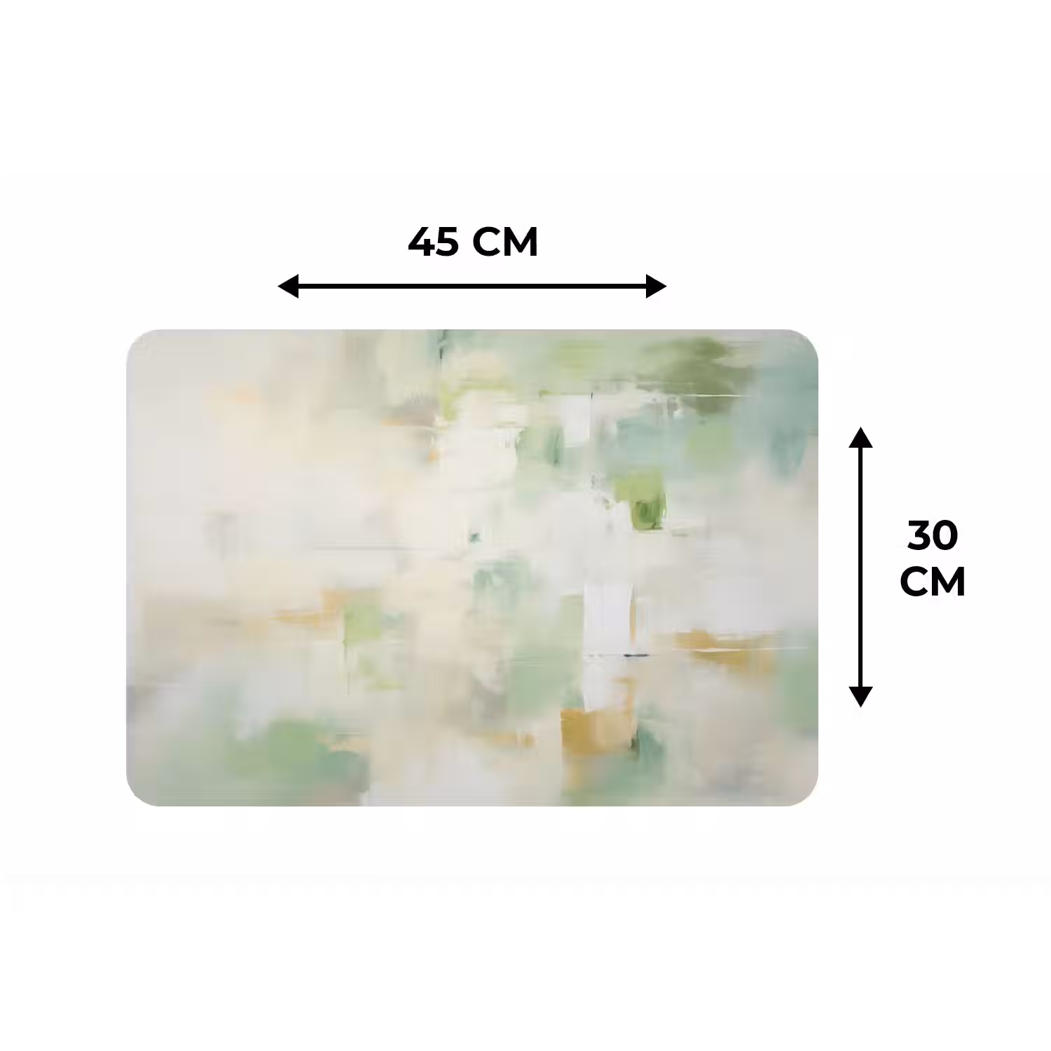 Abstract - Kunst - Wit - Groen - Modern Placemat vinyl groot -specs