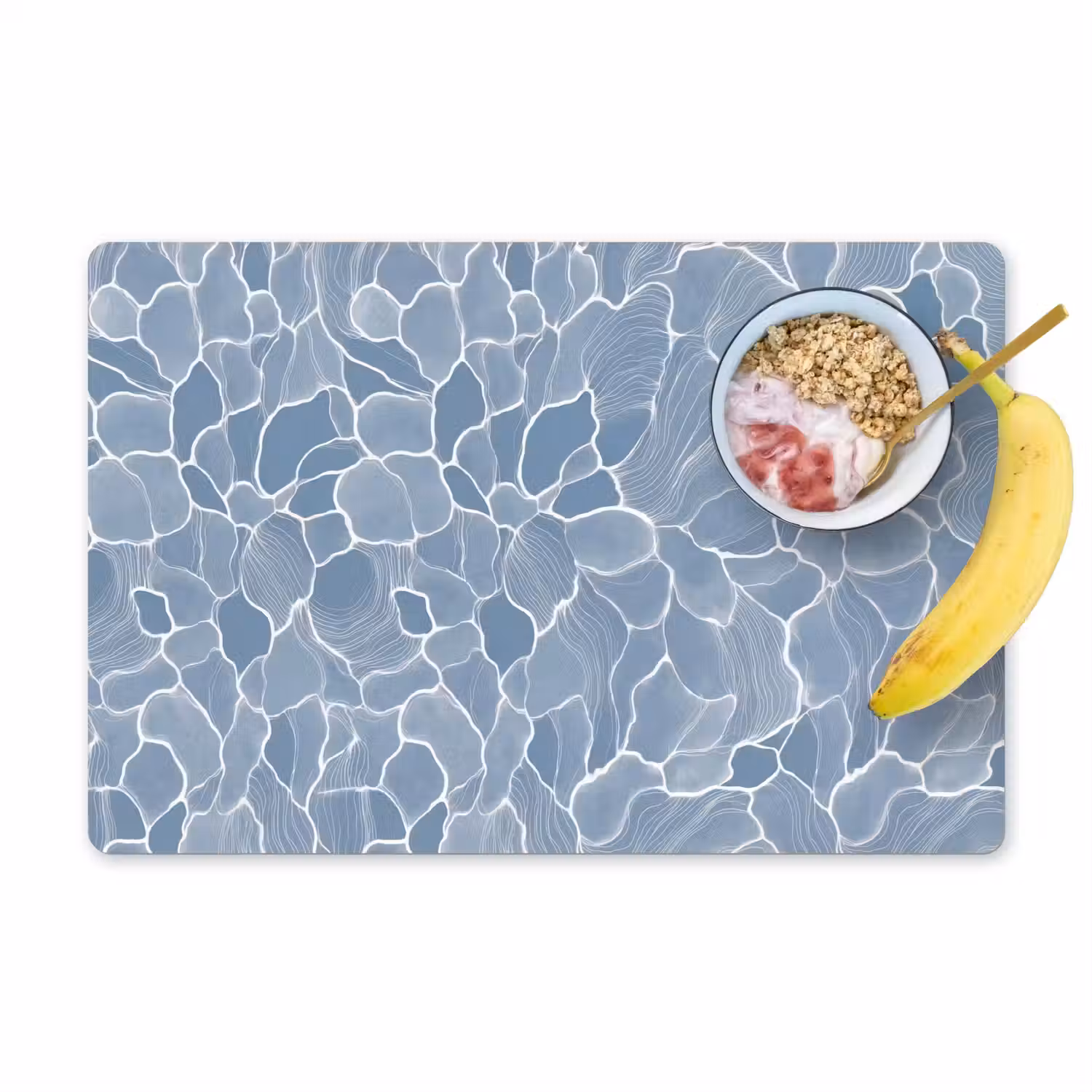 Abstract - Blauw - Bladeren Placemat vinyl groot -zzzproduct_Kitchenyeah-website
