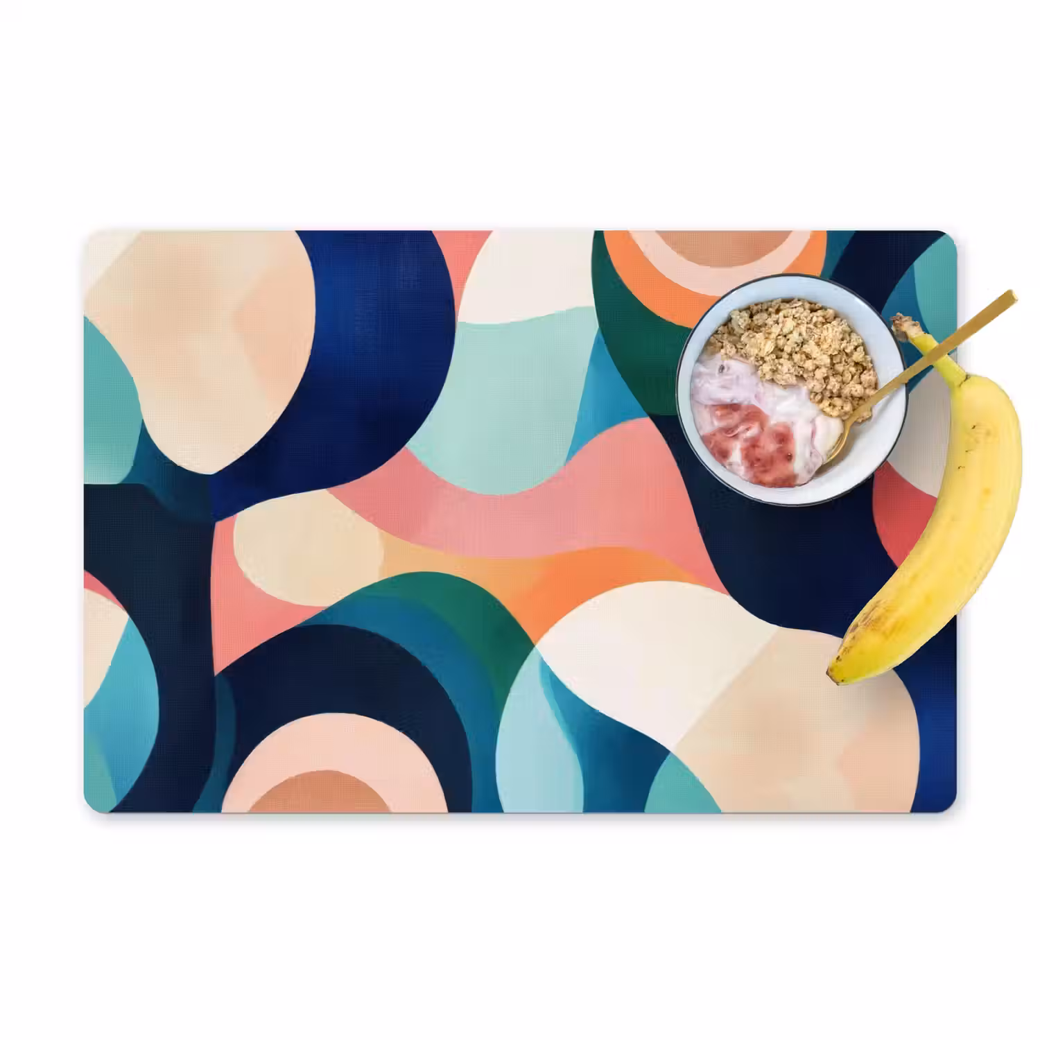 Abstract - Blauw - Roze Placemat vinyl groot -zzzproduct_Kitchenyeah-website